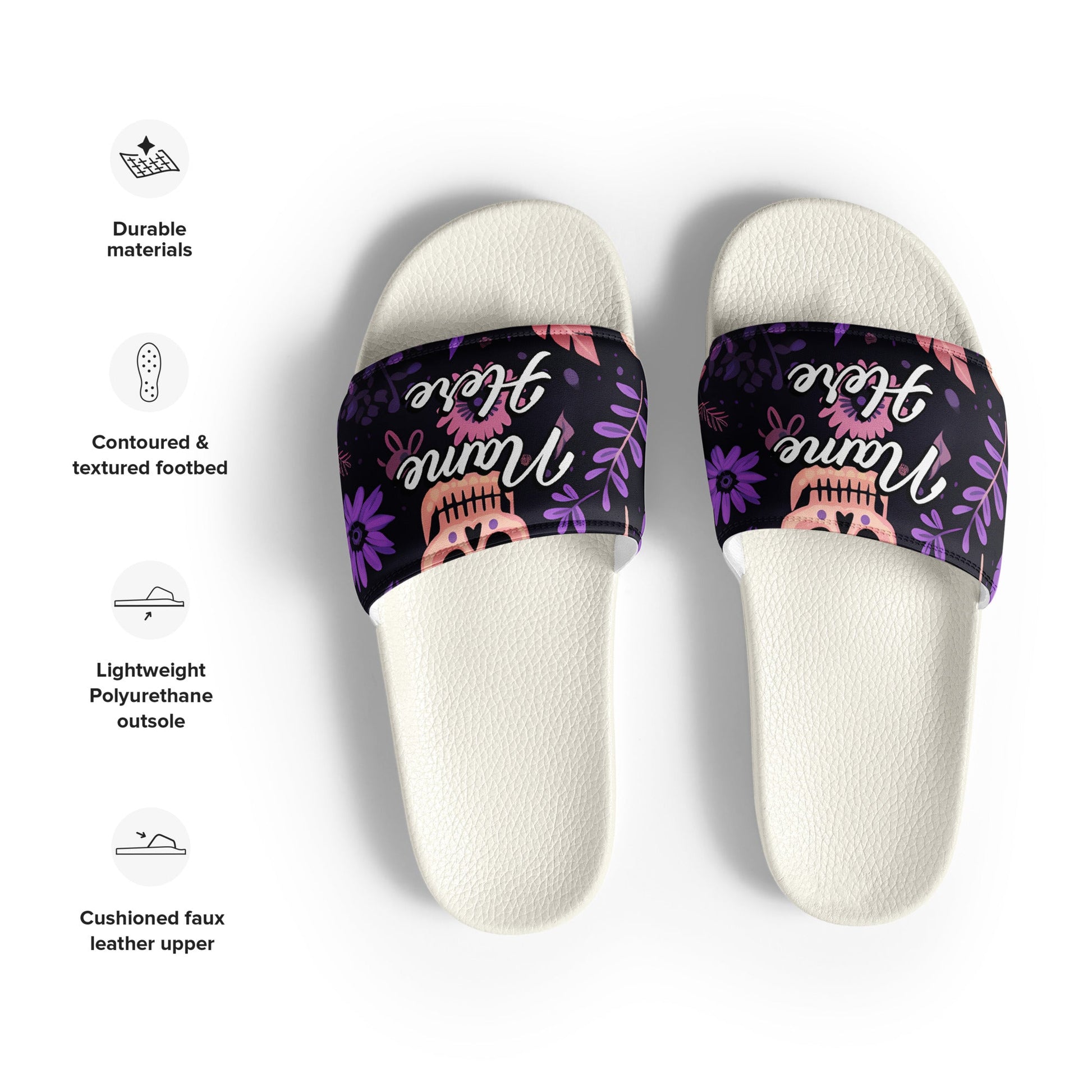 Custom Slides, Sandals for Womens | Personalized Custom Slides Flip Flops Sandals | Custom Spa Slipper Custom Slides