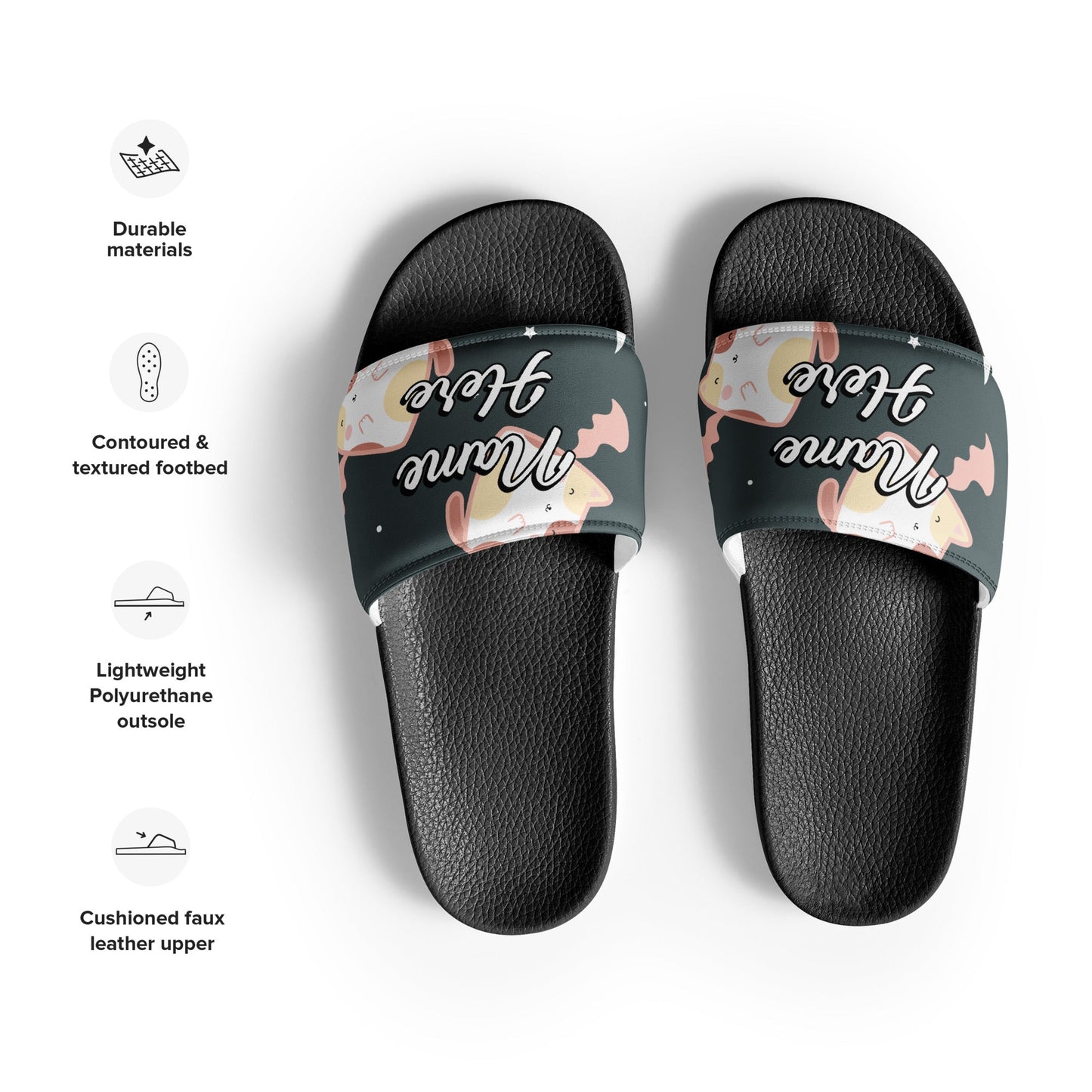 Custom Slides, Sandals for Womens | Personalized Custom Slides Flip Flops Sandals | Custom Spa Slipper Custom Slides