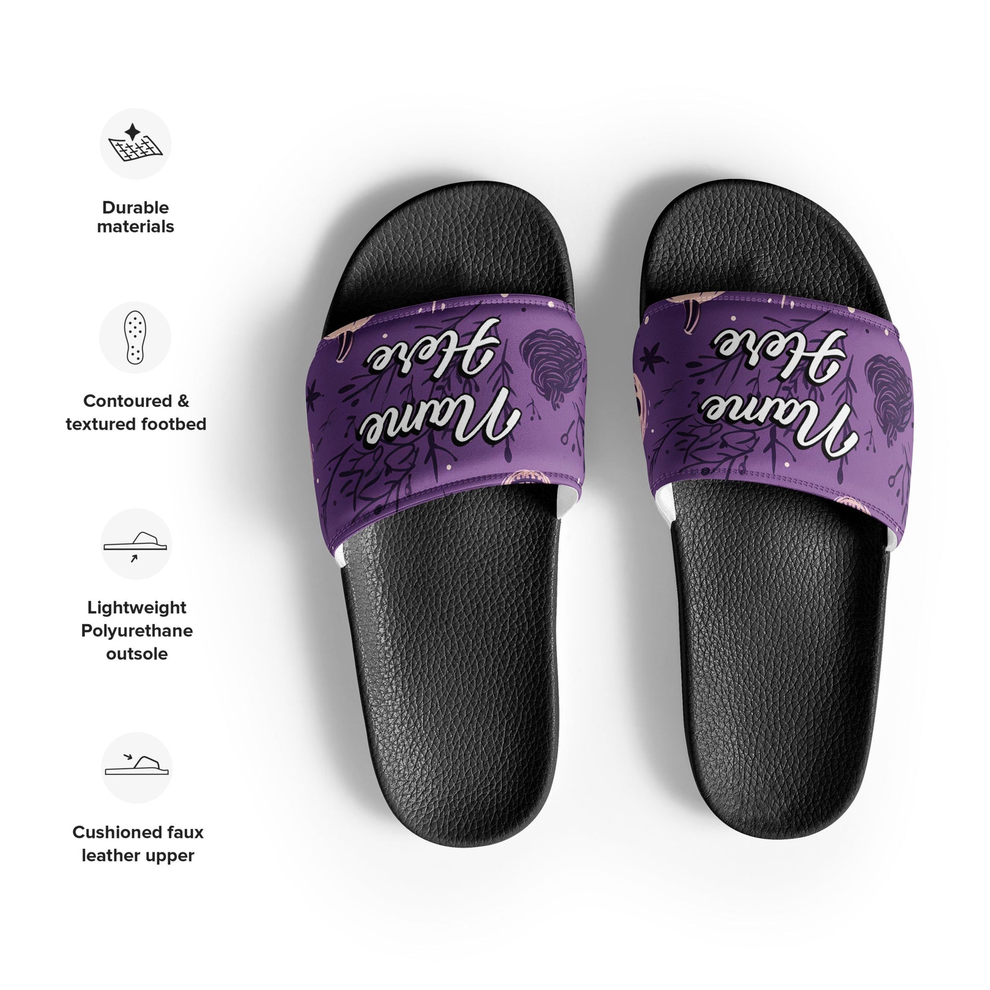 Custom Slides, Sandals for Womens | Personalized Custom Slides Flip Flops Sandals | Custom Spa Slipper Custom Slides