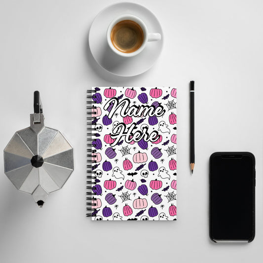 Custom Text, Name Spiral Notebook | Personalized Daybook Journal | Custom Notepad Text Journal | Customized Covered Book | Custom Diary