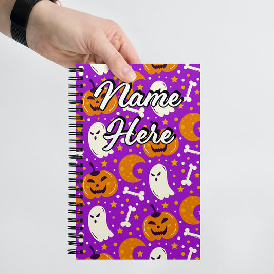 Custom Text, Name Spiral Notebook | Personalized Daybook Journal | Custom Notepad Text Journal | Customized Covered Book | Custom Diary