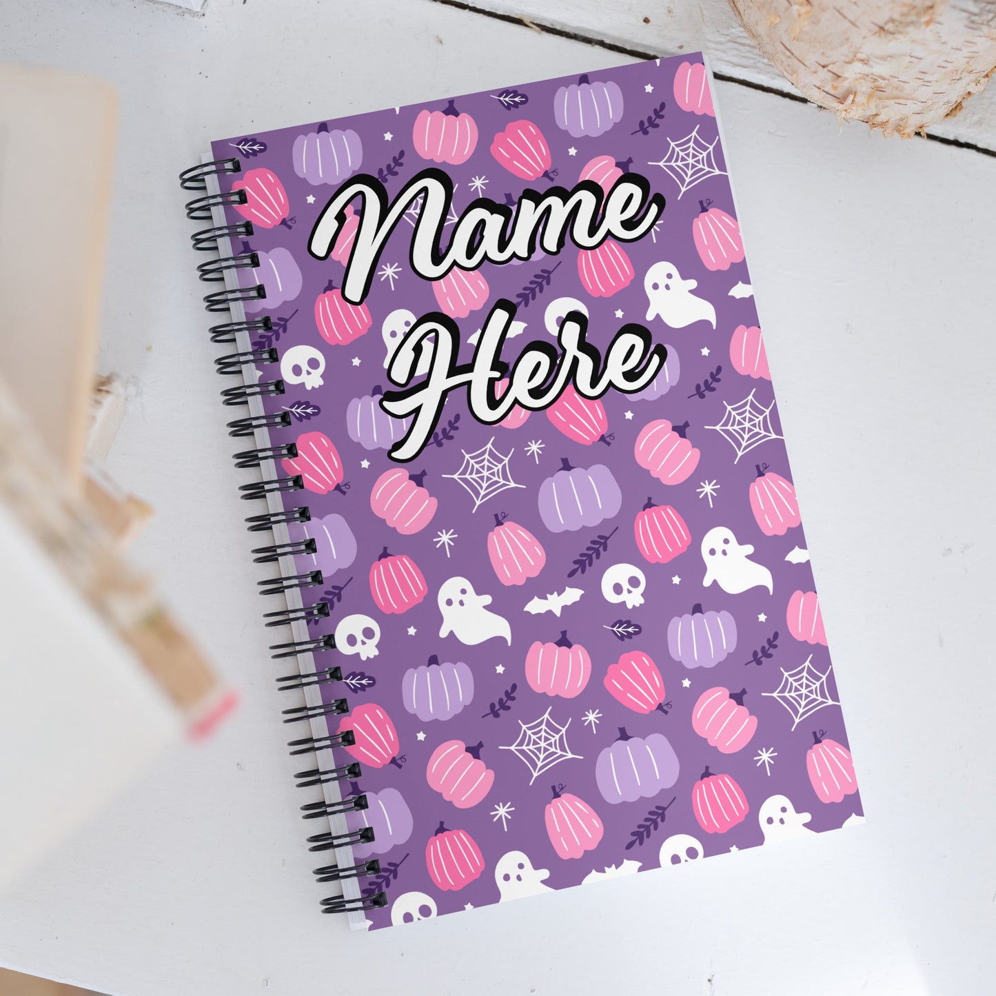 Custom Text, Name Spiral Notebook | Personalized Daybook Journal | Custom Notepad Text Journal | Customized Covered Book | Custom Diary