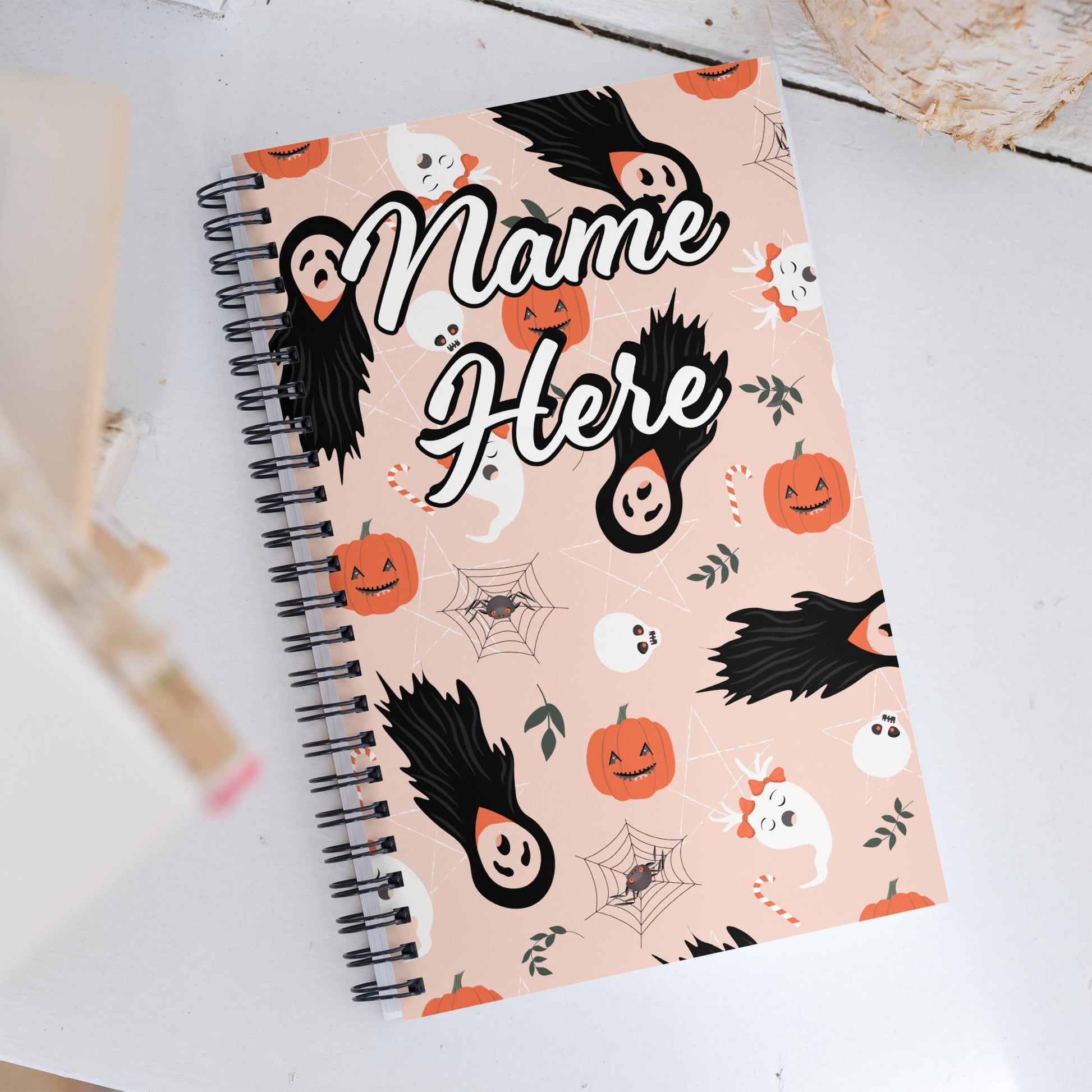 Custom Text, Name Spiral Notebook | Personalized Daybook Journal | Custom Notepad Text Journal | Customized Covered Book | Custom Diary