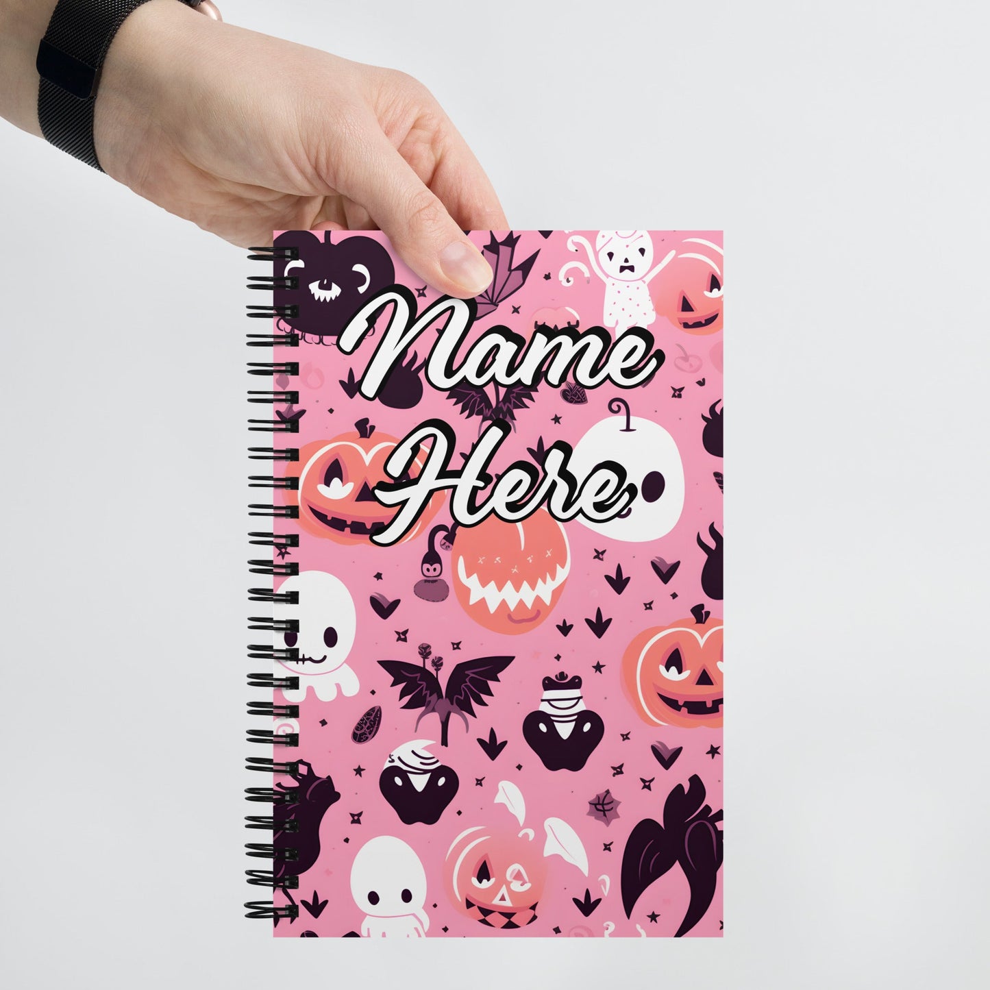 Custom Text, Name Spiral Notebook | Personalized Daybook Journal | Custom Notepad Text Journal | Customized Covered Book | Custom Diary