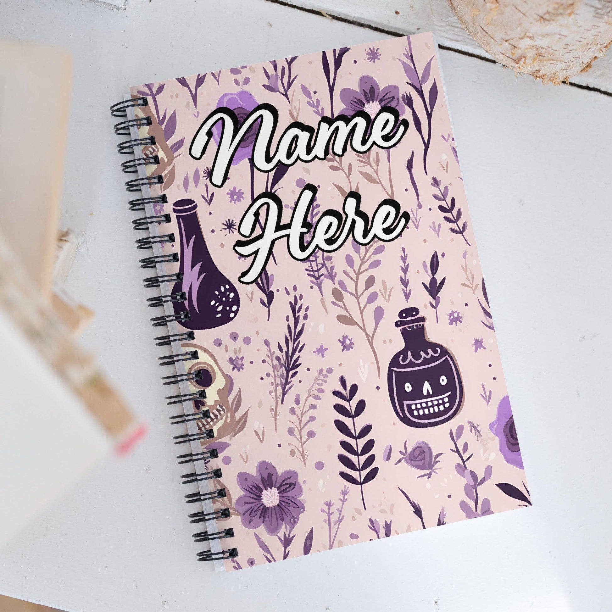 Custom Text, Name Spiral Notebook | Personalized Daybook Journal | Custom Notepad Text Journal | Customized Covered Book | Custom Diary