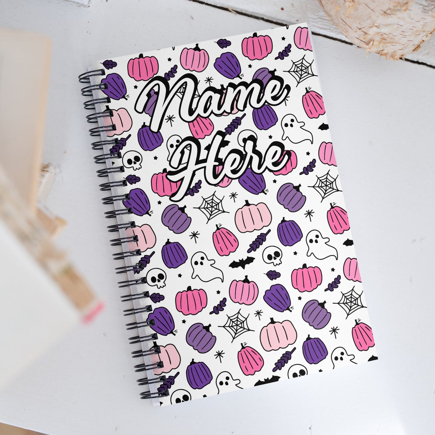 Custom Text, Name Spiral Notebook | Personalized Daybook Journal | Custom Notepad Text Journal | Customized Covered Book | Custom Diary