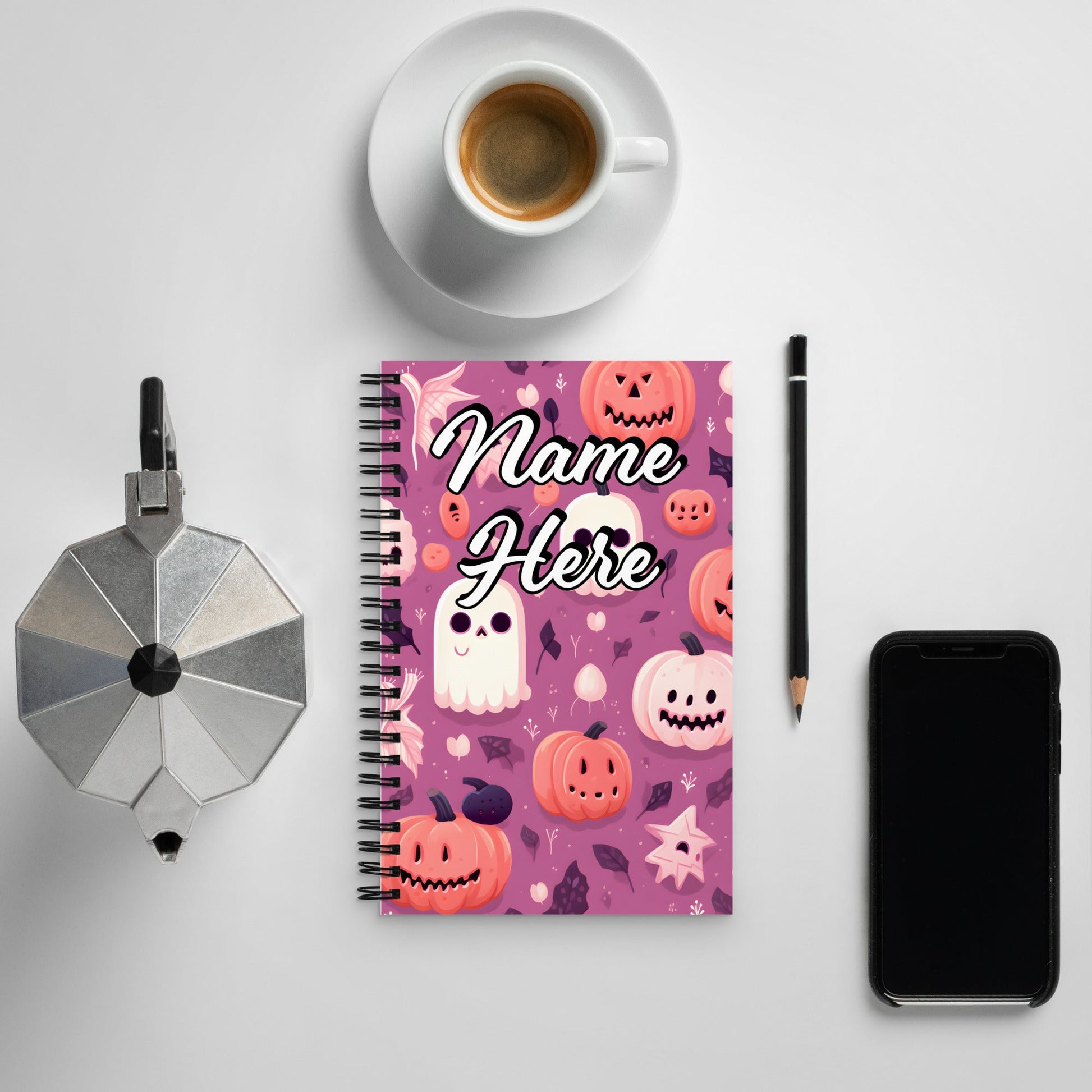 Custom Text, Name Spiral Notebook | Personalized Daybook Journal | Custom Notepad Text Journal | Customized Covered Book | Custom Diary