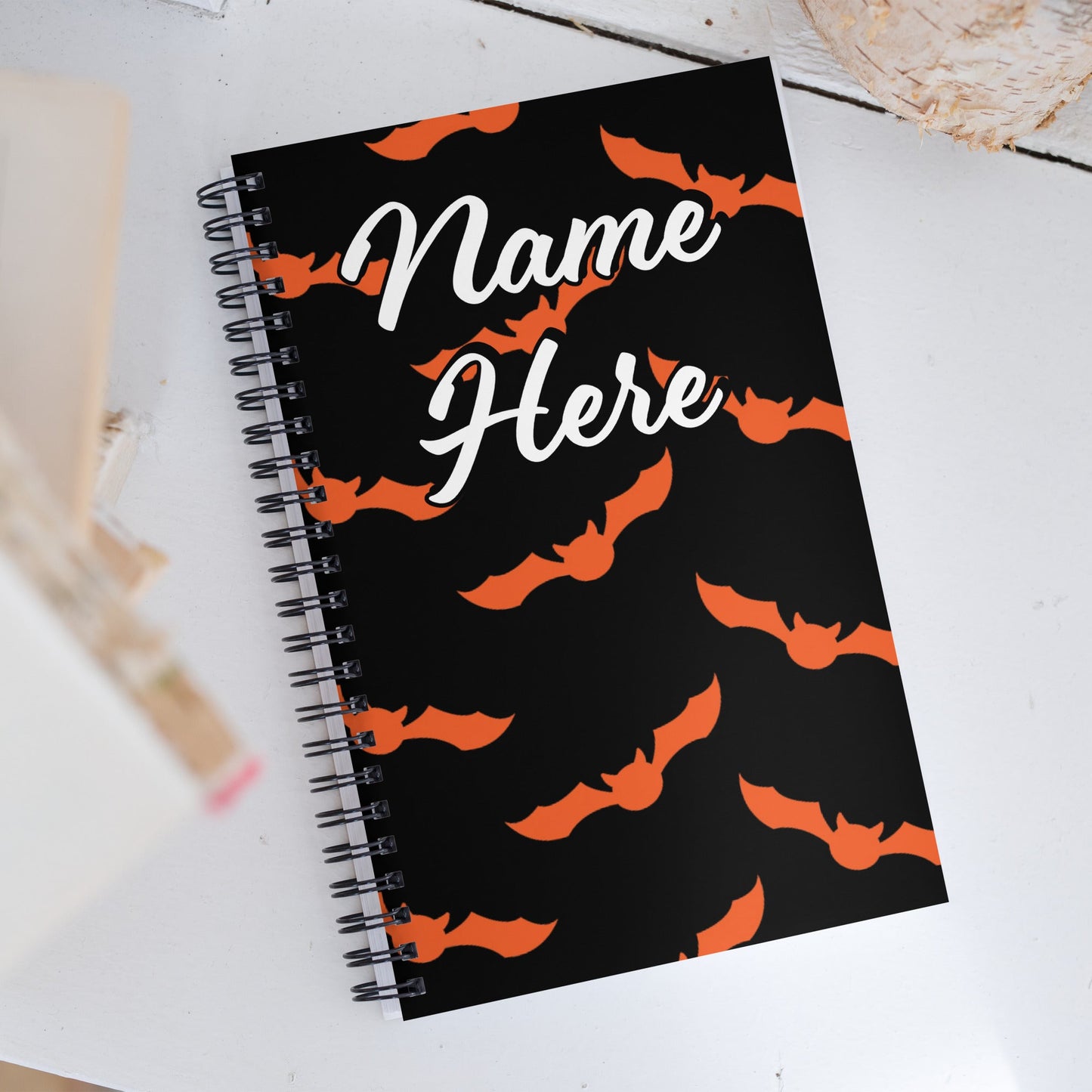 Custom Text, Name Spiral Notebook | Personalized Daybook Journal | Custom Notepad Text Journal | Customized Covered Book | Custom Diary