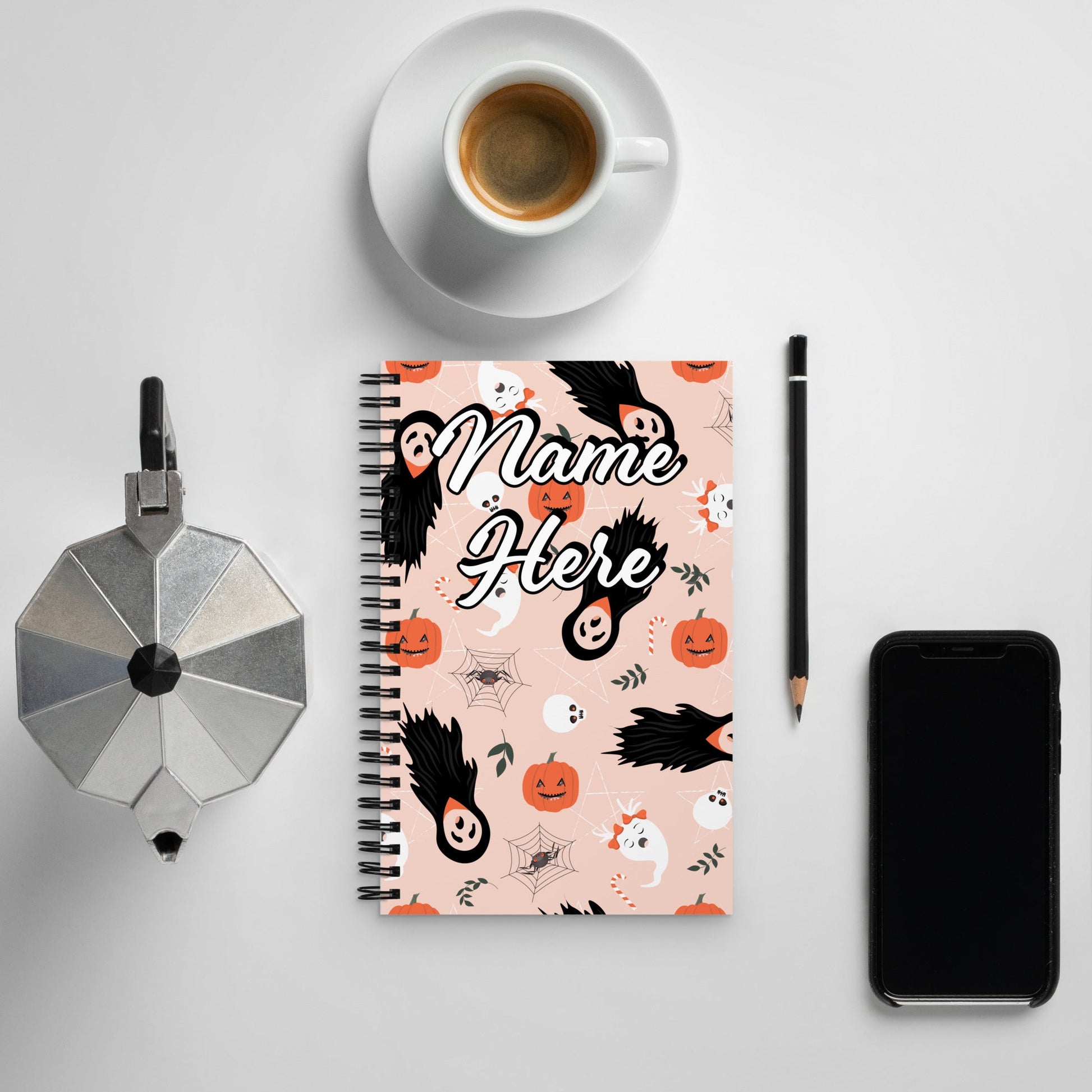 Custom Text, Name Spiral Notebook | Personalized Daybook Journal | Custom Notepad Text Journal | Customized Covered Book | Custom Diary