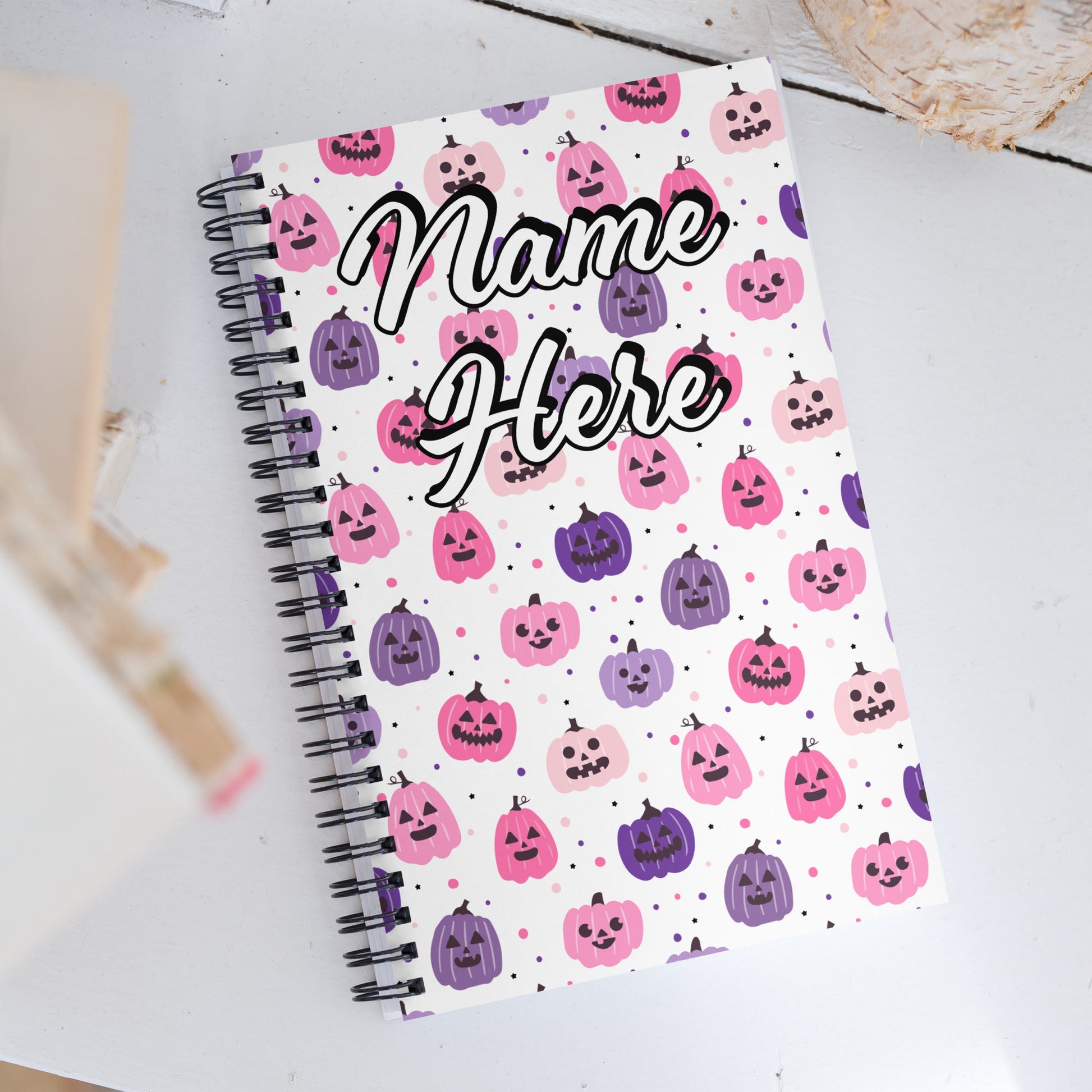 Custom Text, Name Spiral Notebook | Personalized Daybook Journal | Custom Notepad Text Journal | Customized Covered Book | Custom Diary