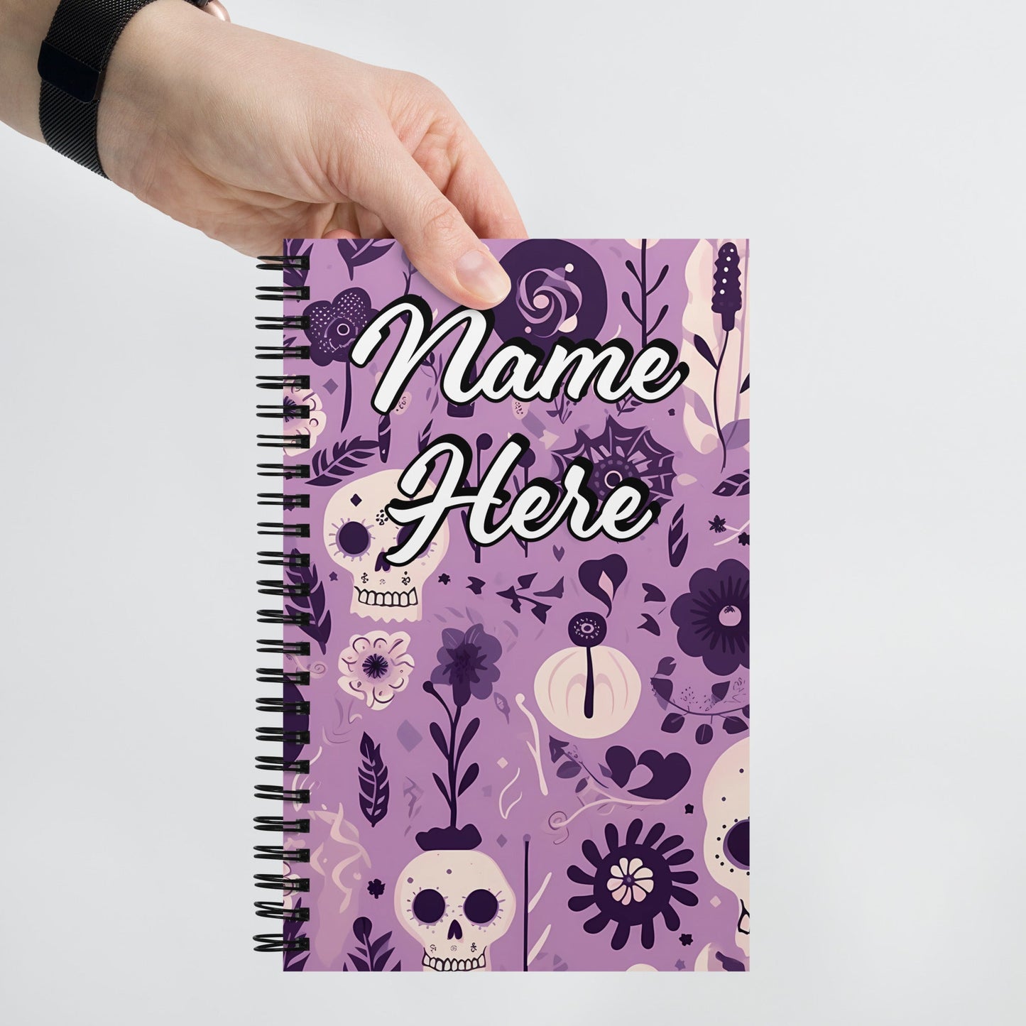 Custom Text, Name Spiral Notebook | Personalized Daybook Journal | Custom Notepad Text Journal | Customized Covered Book | Custom Diary