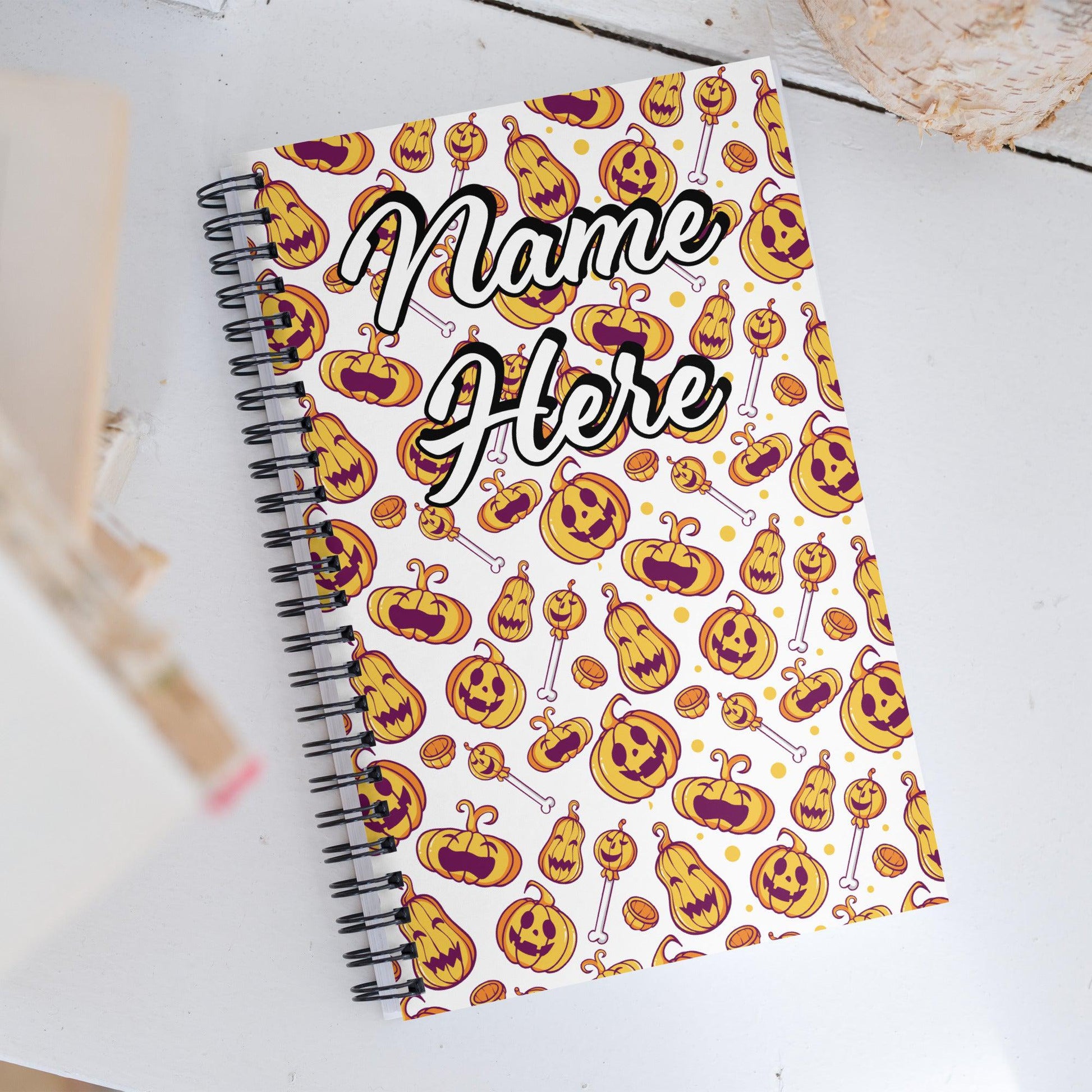 Custom Text, Name Spiral Notebook | Personalized Daybook Journal | Custom Notepad Text Journal | Customized Covered Book | Custom Diary