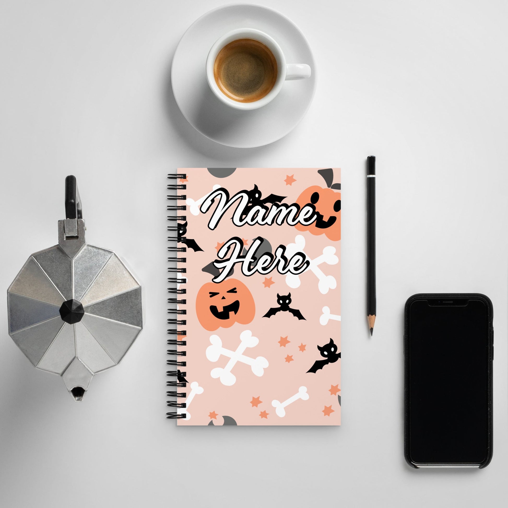 Custom Text, Name Spiral Notebook | Personalized Daybook Journal | Custom Notepad Text Journal | Customized Covered Book | Custom Diary