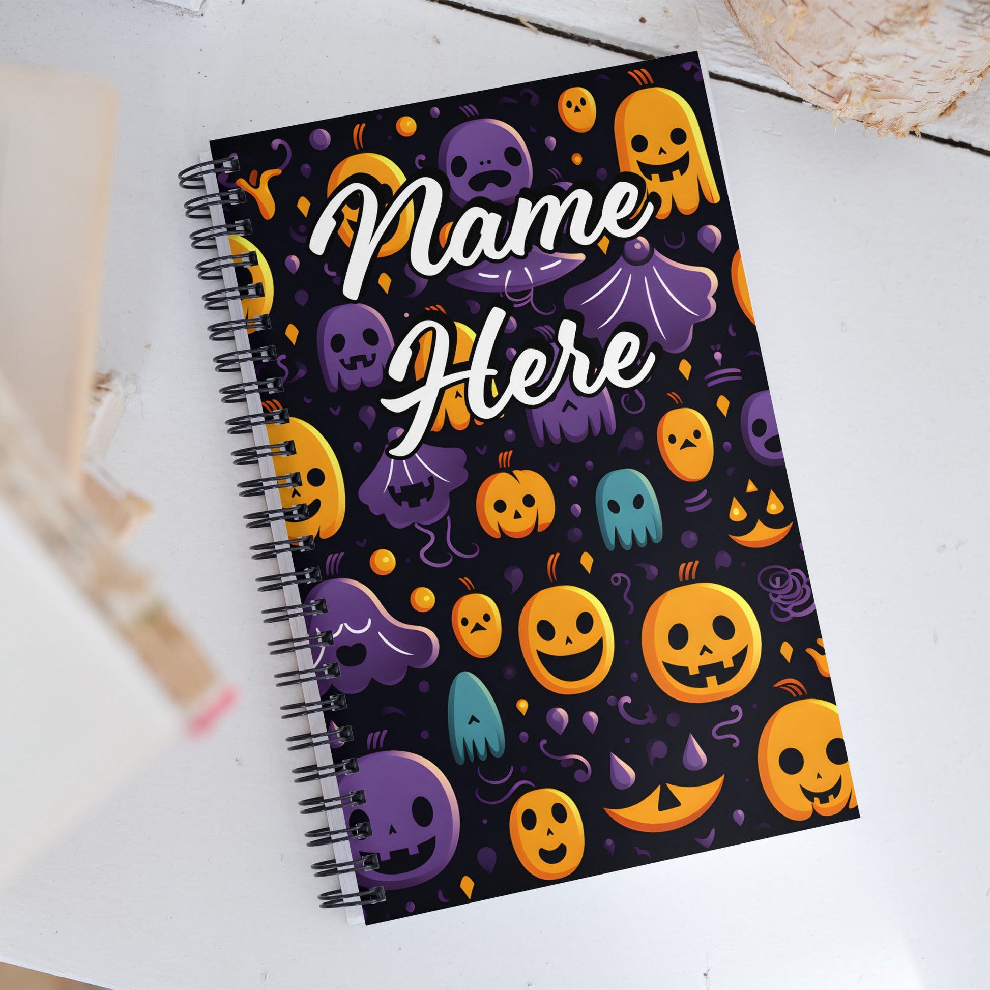 Custom Text, Name Spiral Notebook | Personalized Daybook Journal | Custom Notepad Text Journal | Customized Covered Book | Custom Diary