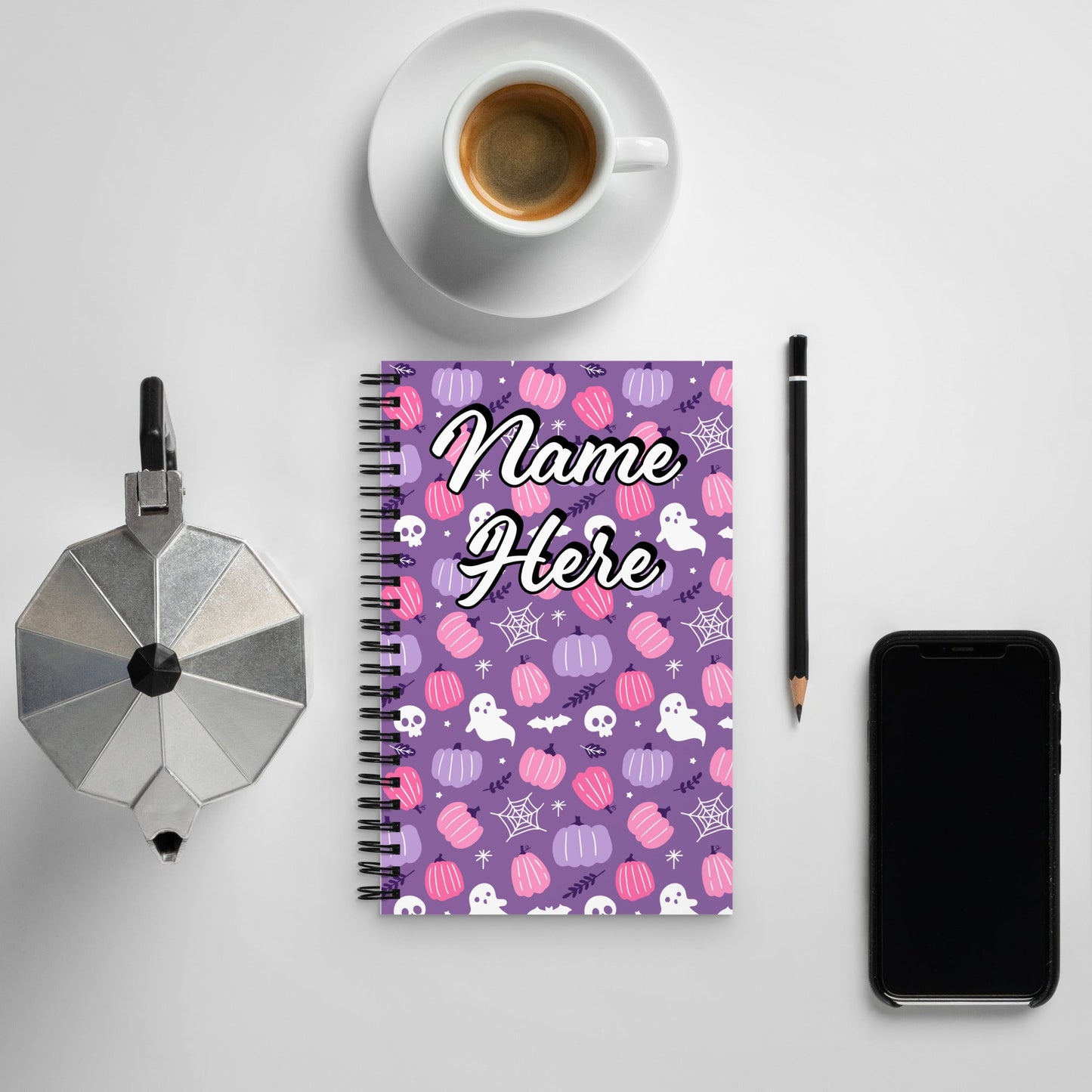 Custom Text, Name Spiral Notebook | Personalized Daybook Journal | Custom Notepad Text Journal | Customized Covered Book | Custom Diary