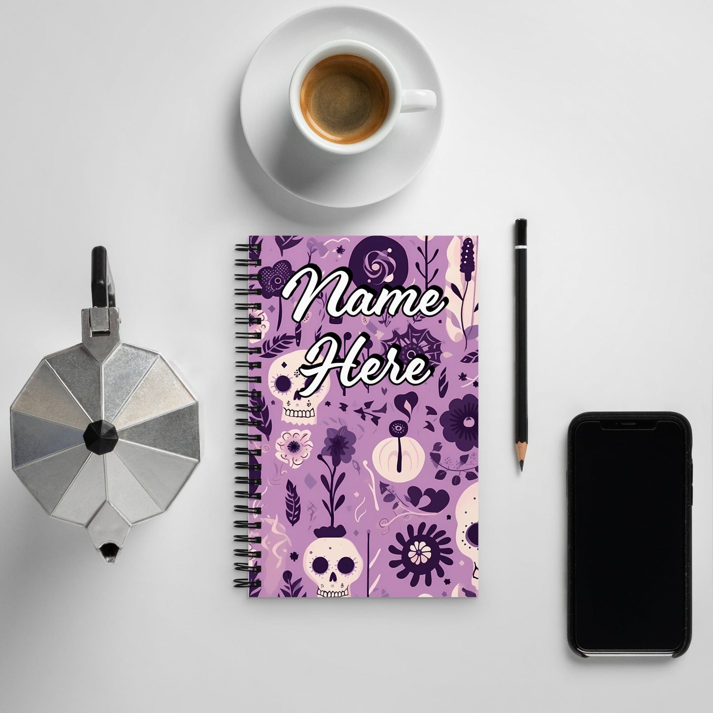 Custom Text, Name Spiral Notebook | Personalized Daybook Journal | Custom Notepad Text Journal | Customized Covered Book | Custom Diary