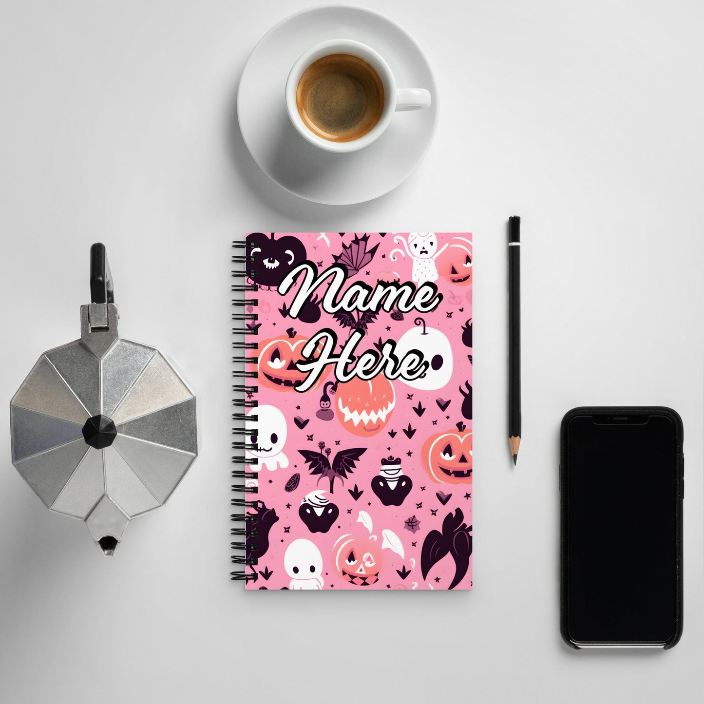 Custom Text, Name Spiral Notebook | Personalized Daybook Journal | Custom Notepad Text Journal | Customized Covered Book | Custom Diary