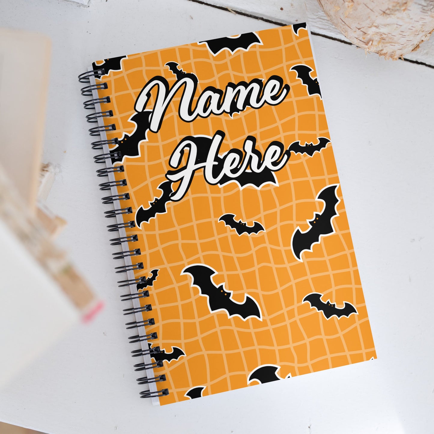 Custom Text, Name Spiral Notebook | Personalized Daybook Journal | Custom Notepad Text Journal | Customized Covered Book | Custom Diary