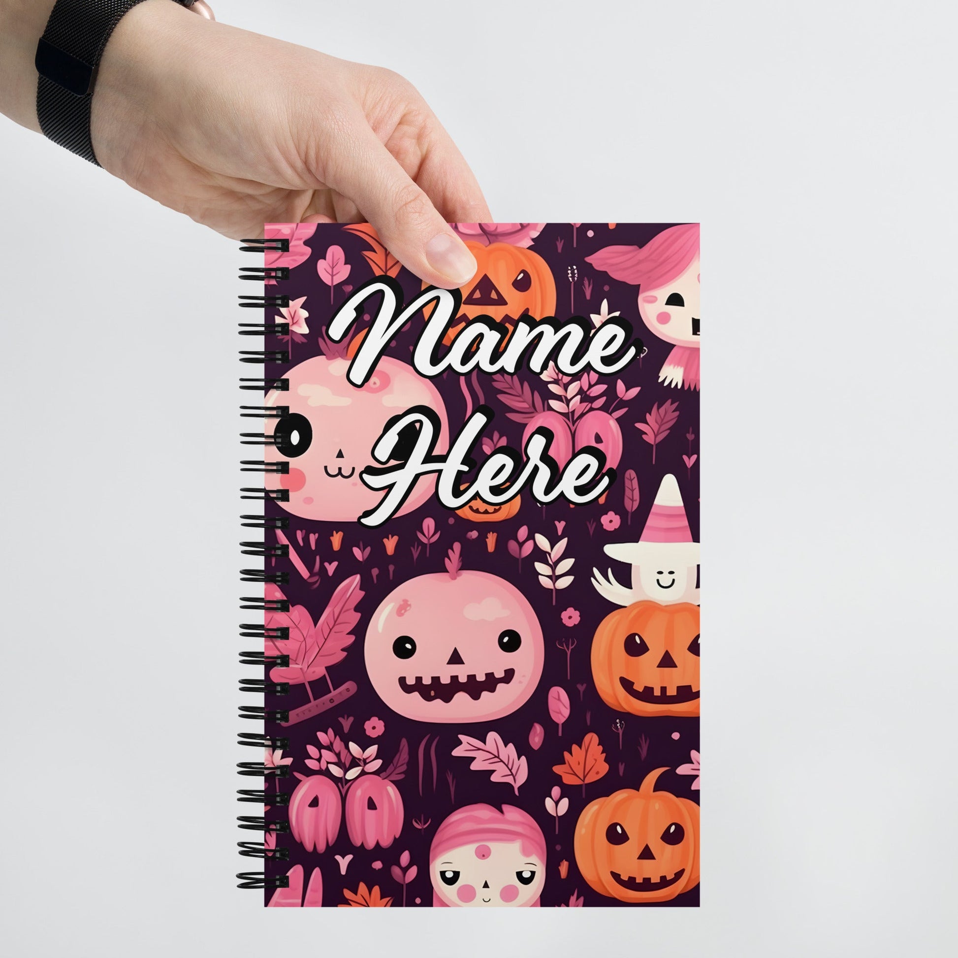 Custom Text, Name Spiral Notebook | Personalized Daybook Journal | Custom Notepad Text Journal | Customized Covered Book | Custom Diary