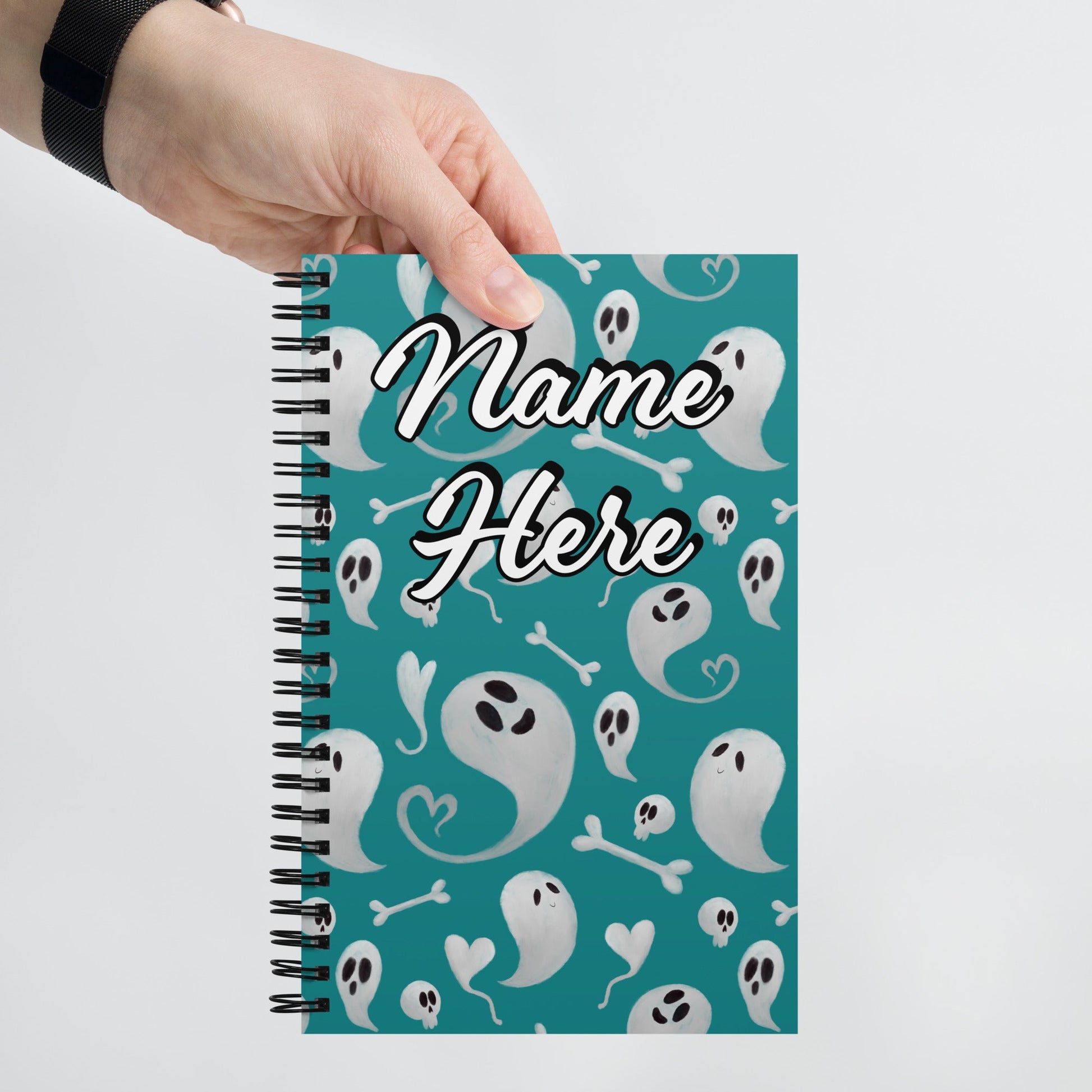 Custom Text, Name Spiral Notebook | Personalized Daybook Journal | Custom Notepad Text Journal | Customized Covered Book | Custom Diary