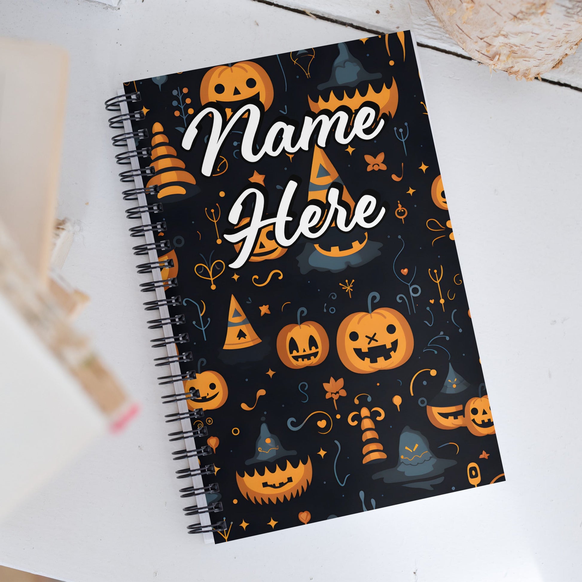 Custom Text, Name Spiral Notebook | Personalized Daybook Journal | Custom Notepad Text Journal | Customized Covered Book | Custom Diary