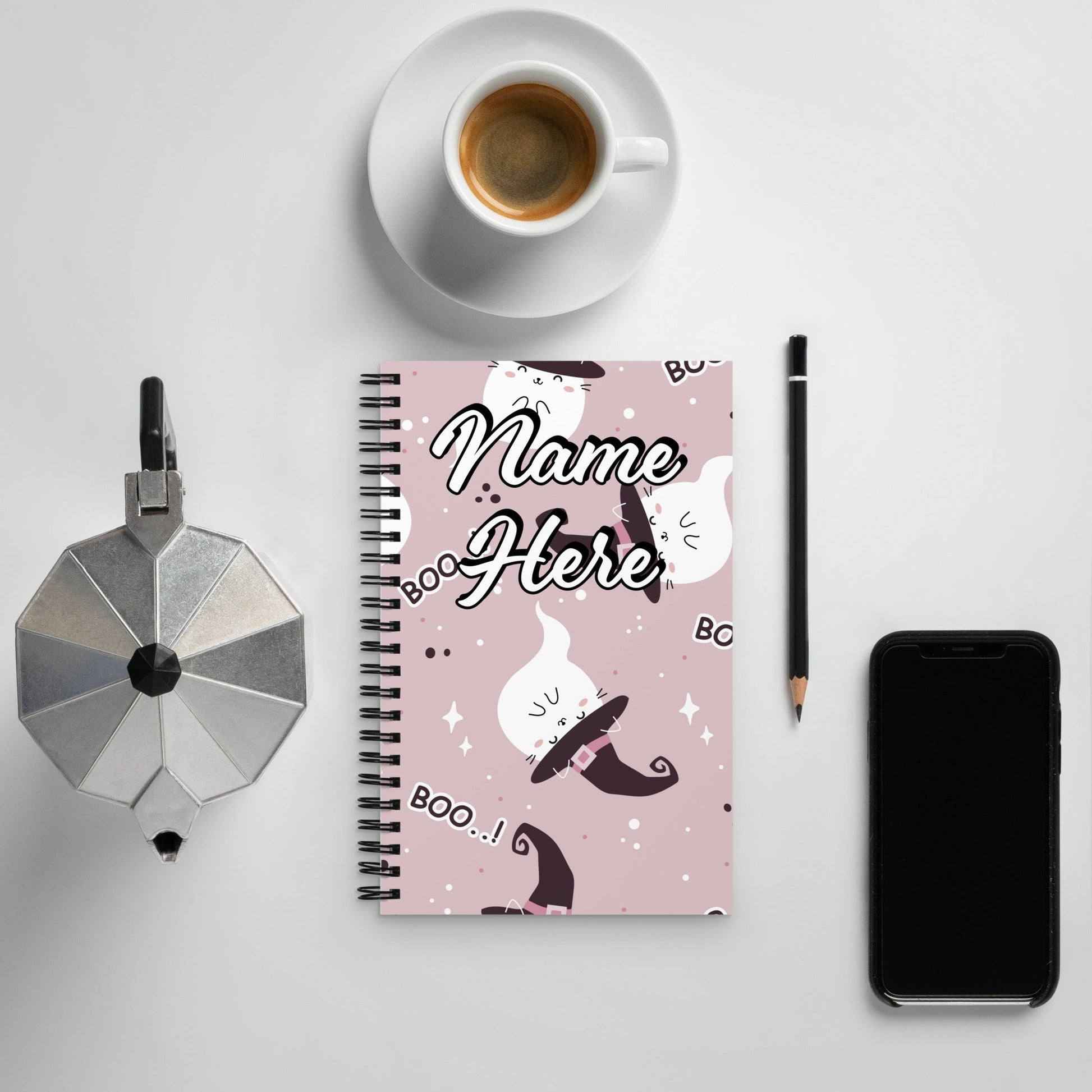 Custom Text, Name Spiral Notebook | Personalized Daybook Journal | Custom Notepad Text Journal | Customized Covered Book | Custom Diary