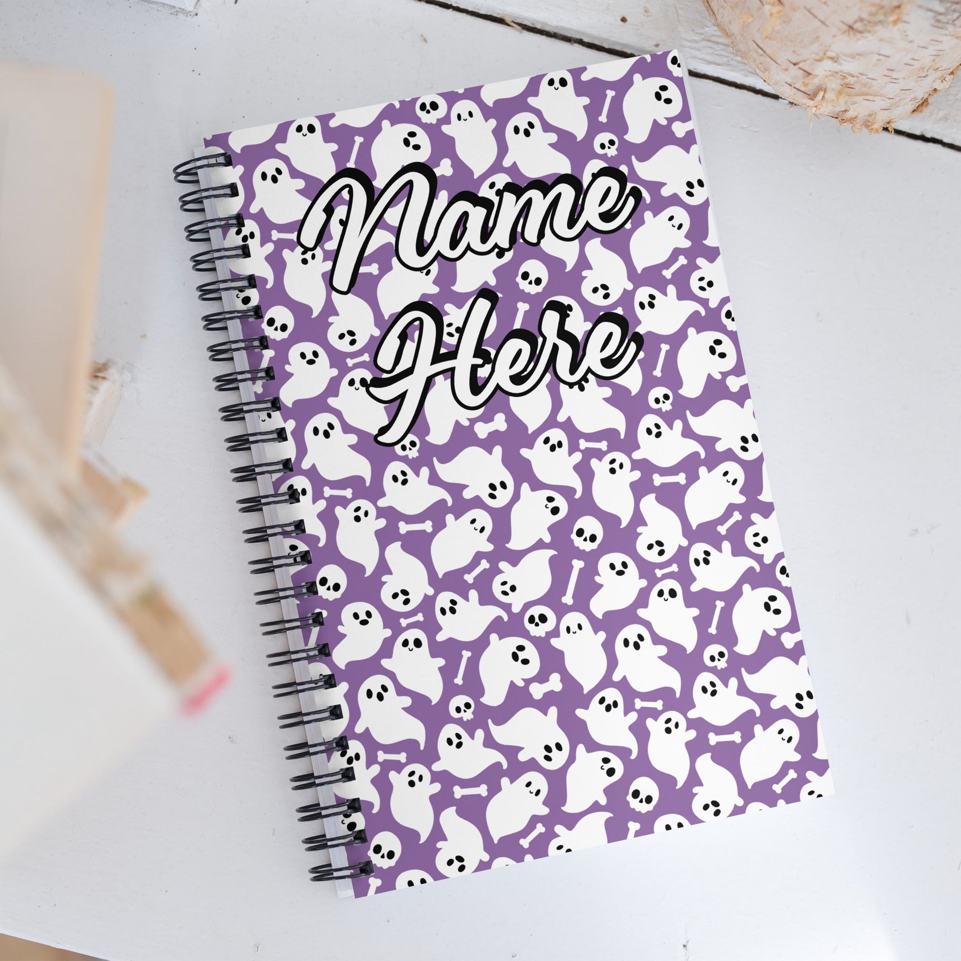 Custom Text, Name Spiral Notebook | Personalized Daybook Journal | Custom Notepad Text Journal | Customized Covered Book | Custom Diary