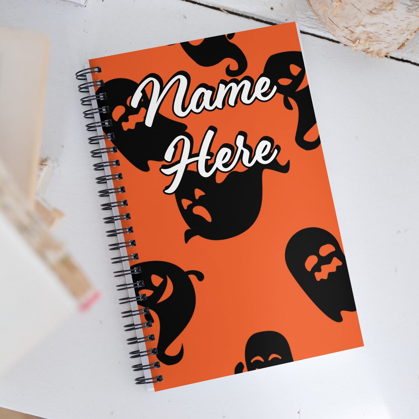 Custom Text, Name Spiral Notebook | Personalized Daybook Journal | Custom Notepad Text Journal | Customized Covered Book | Custom Diary