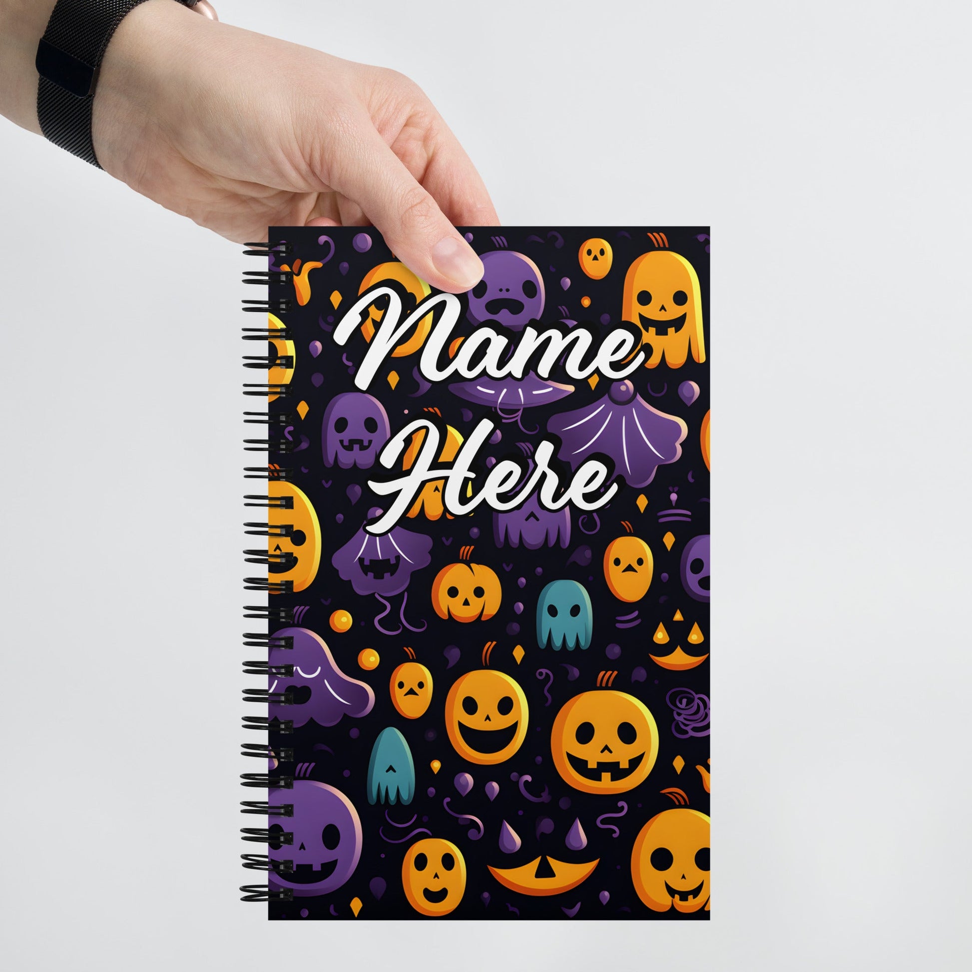 Custom Text, Name Spiral Notebook | Personalized Daybook Journal | Custom Notepad Text Journal | Customized Covered Book | Custom Diary