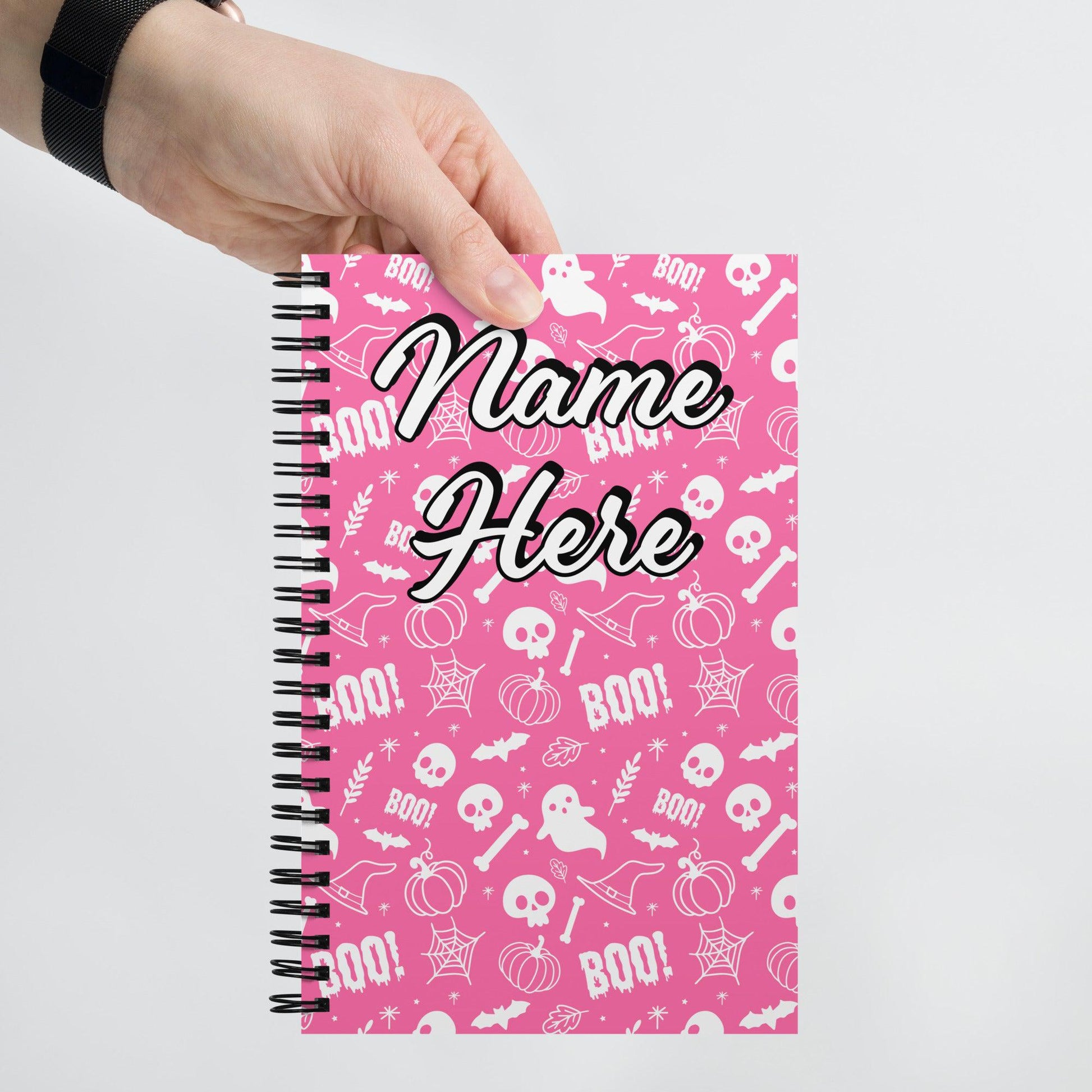 Custom Text, Name Spiral Notebook | Personalized Daybook Journal | Custom Notepad Text Journal | Customized Covered Book | Custom Diary