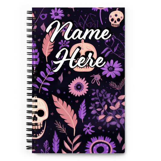 Custom Text, Name Spiral Notebook | Personalized Daybook Journal | Custom Notepad Text Journal | Customized Covered Book | Custom Diary