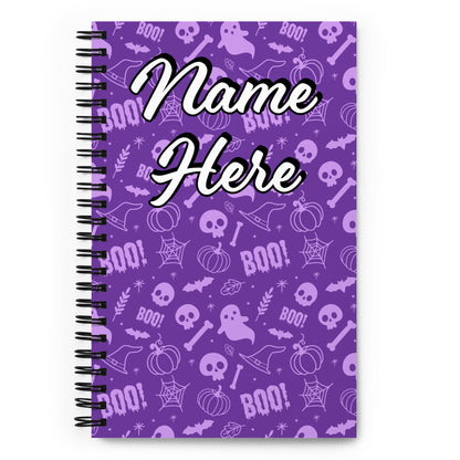 Custom Text, Name Spiral Notebook | Personalized Daybook Journal | Custom Notepad Text Journal | Customized Covered Book | Custom Diary