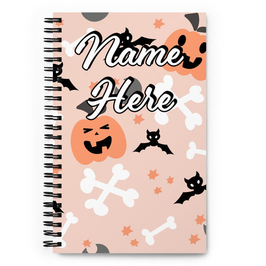 Custom Text, Name Spiral Notebook | Personalized Daybook Journal | Custom Notepad Text Journal | Customized Covered Book | Custom Diary