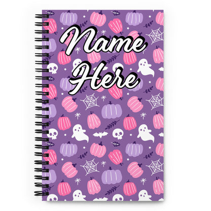 Custom Text, Name Spiral Notebook | Personalized Daybook Journal | Custom Notepad Text Journal | Customized Covered Book | Custom Diary