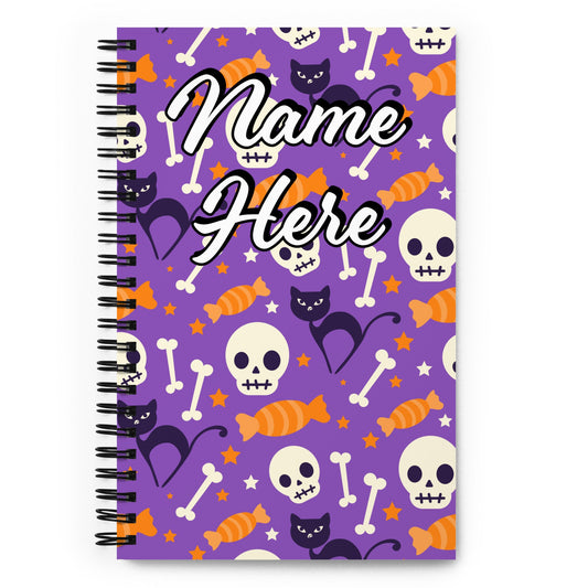 Custom Text, Name Spiral Notebook | Personalized Daybook Journal | Custom Notepad Text Journal | Customized Covered Book | Custom Diary