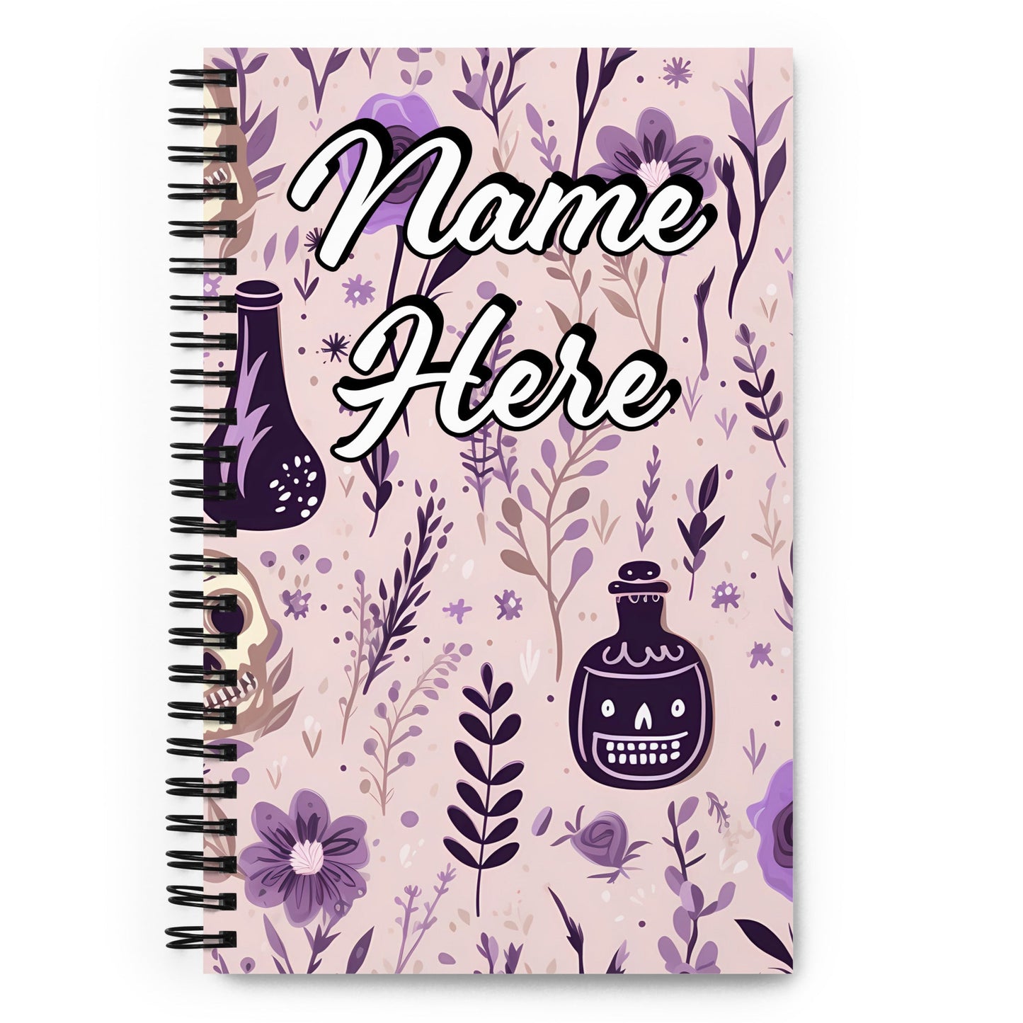 Custom Text, Name Spiral Notebook | Personalized Daybook Journal | Custom Notepad Text Journal | Customized Covered Book | Custom Diary