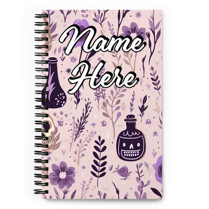 Custom Text, Name Spiral Notebook | Personalized Daybook Journal | Custom Notepad Text Journal | Customized Covered Book | Custom Diary