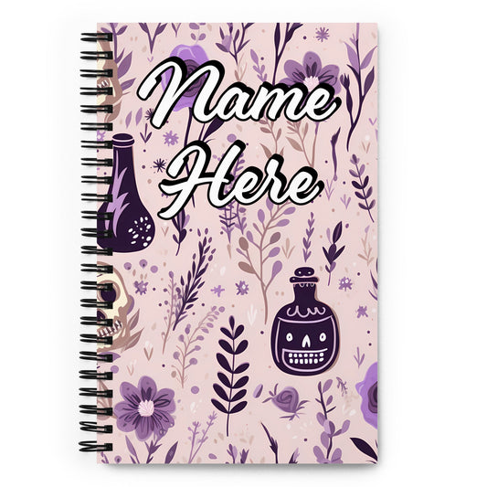 Custom Text, Name Spiral Notebook | Personalized Daybook Journal | Custom Notepad Text Journal | Customized Covered Book | Custom Diary