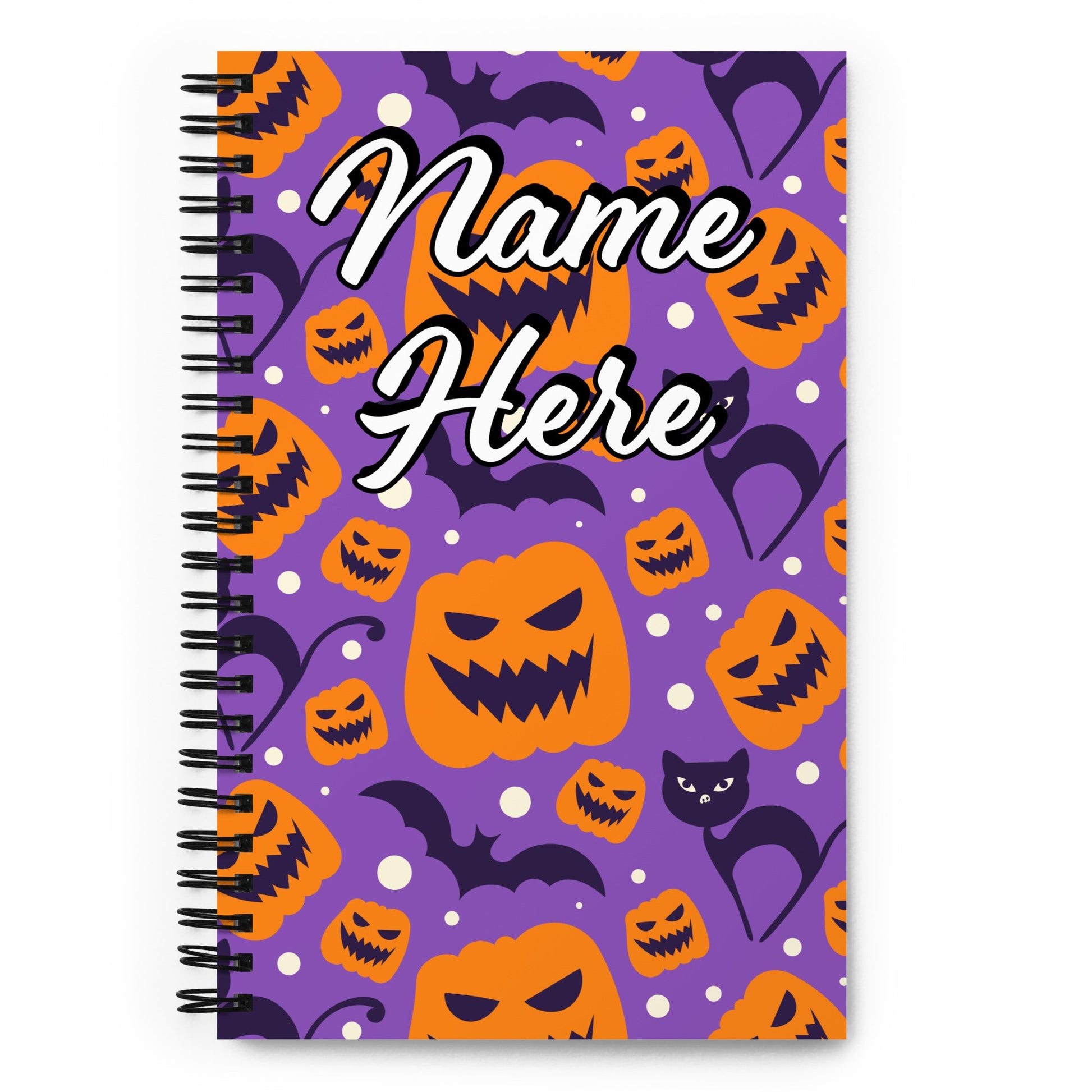 Custom Text, Name Spiral Notebook | Personalized Daybook Journal | Custom Notepad Text Journal | Customized Covered Book | Custom Diary