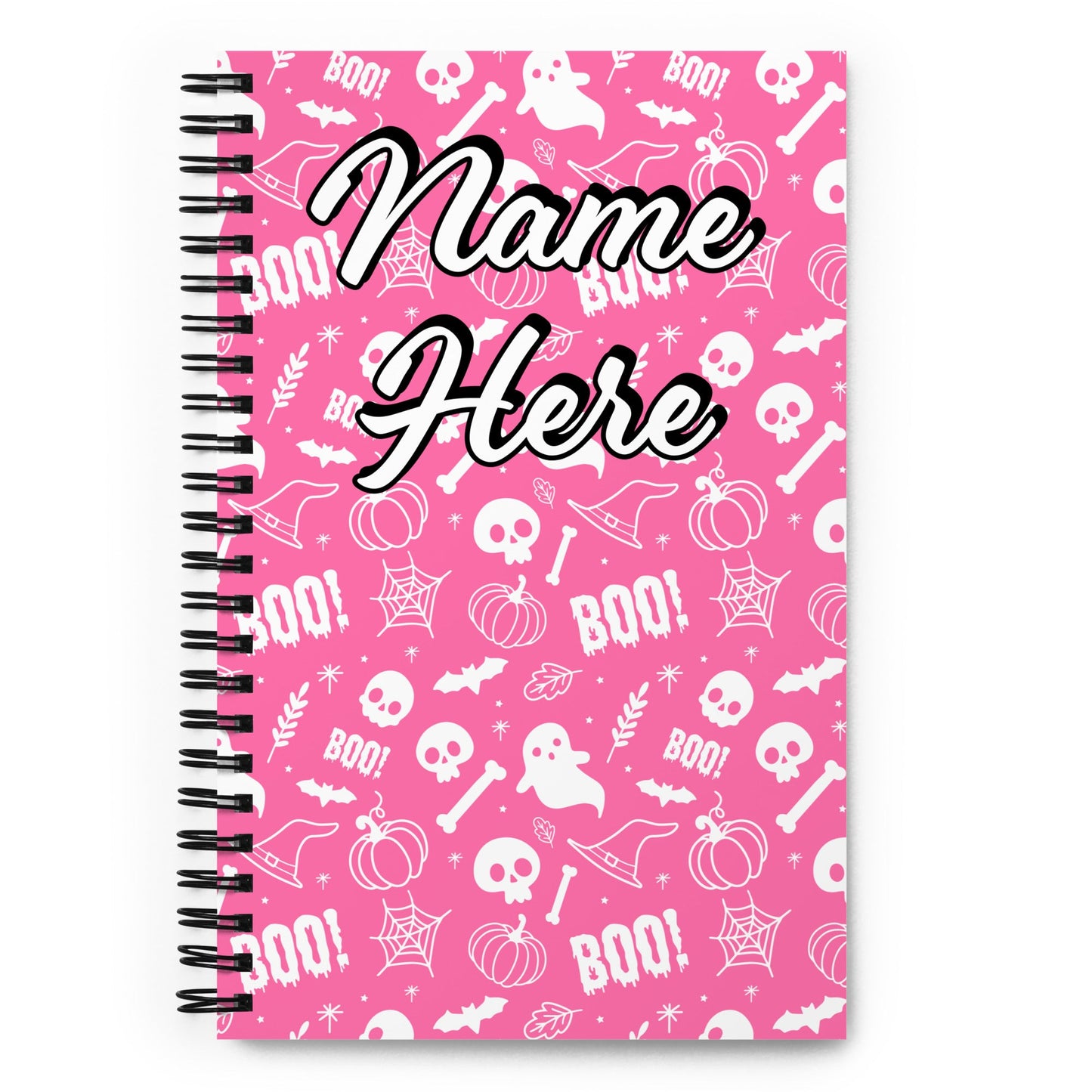 Custom Text, Name Spiral Notebook | Personalized Daybook Journal | Custom Notepad Text Journal | Customized Covered Book | Custom Diary