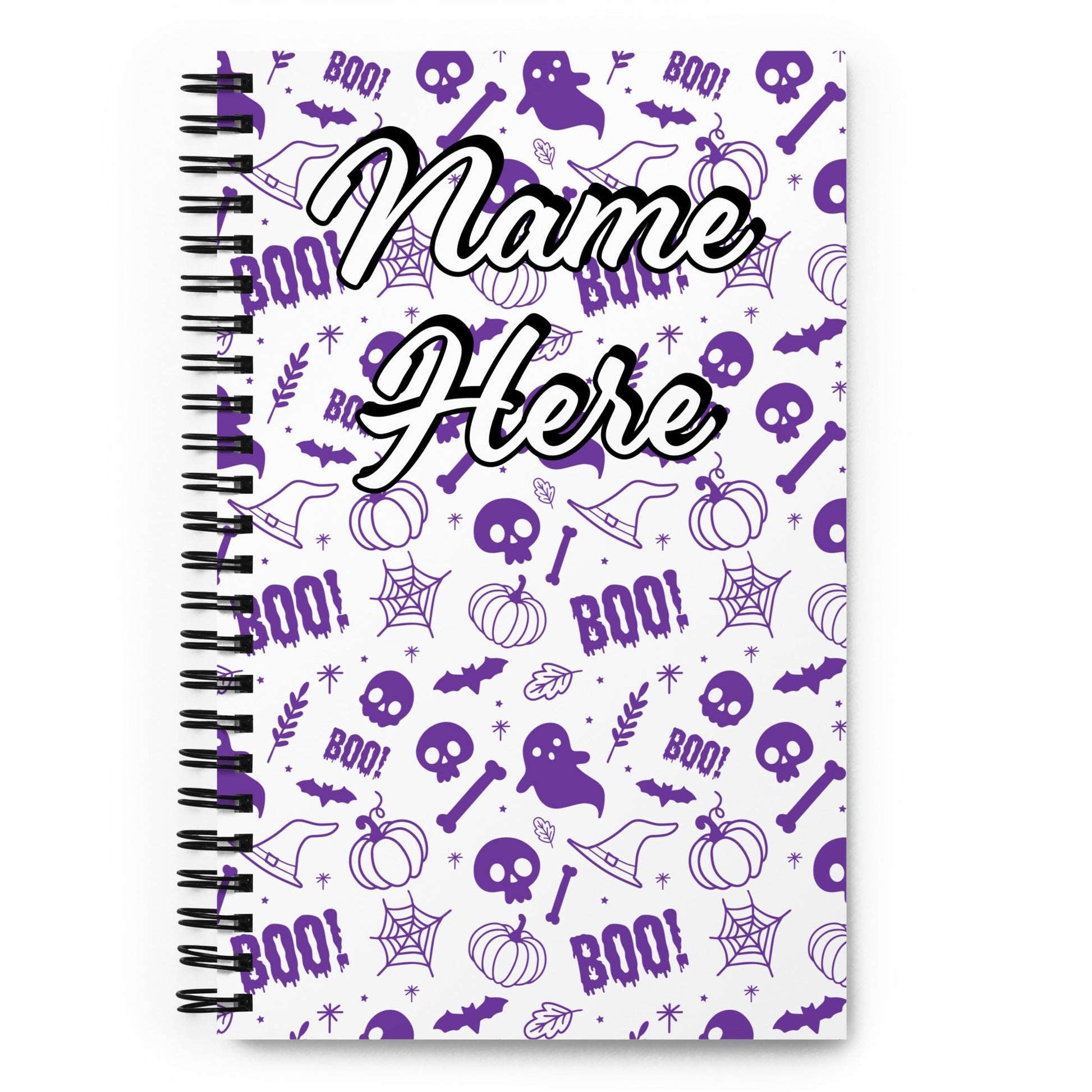 Custom Text, Name Spiral Notebook | Personalized Daybook Journal | Custom Notepad Text Journal | Customized Covered Book | Custom Diary