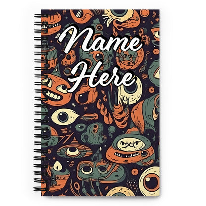 Custom Text, Name Spiral Notebook | Personalized Daybook Journal | Custom Notepad Text Journal | Customized Covered Book | Custom Diary