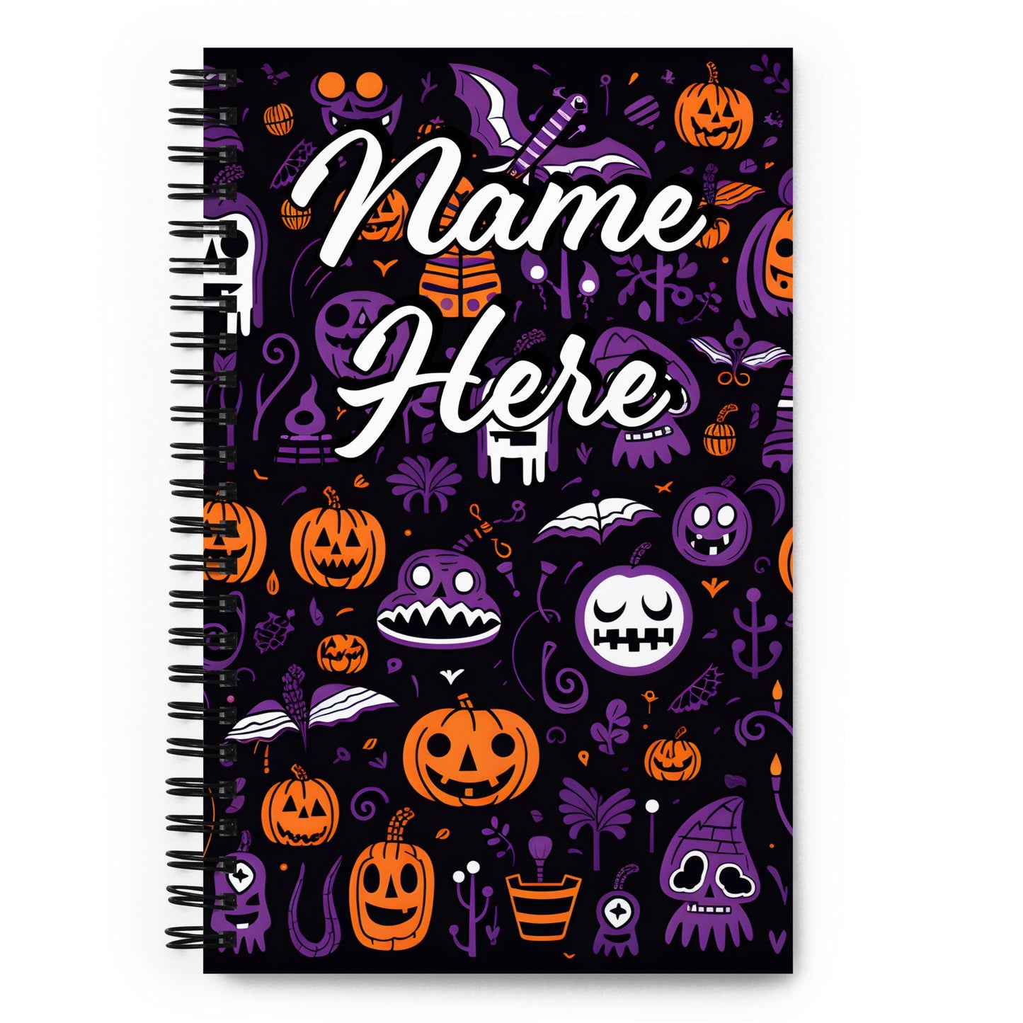 Custom Text, Name Spiral Notebook | Personalized Daybook Journal | Custom Notepad Text Journal | Customized Covered Book | Custom Diary