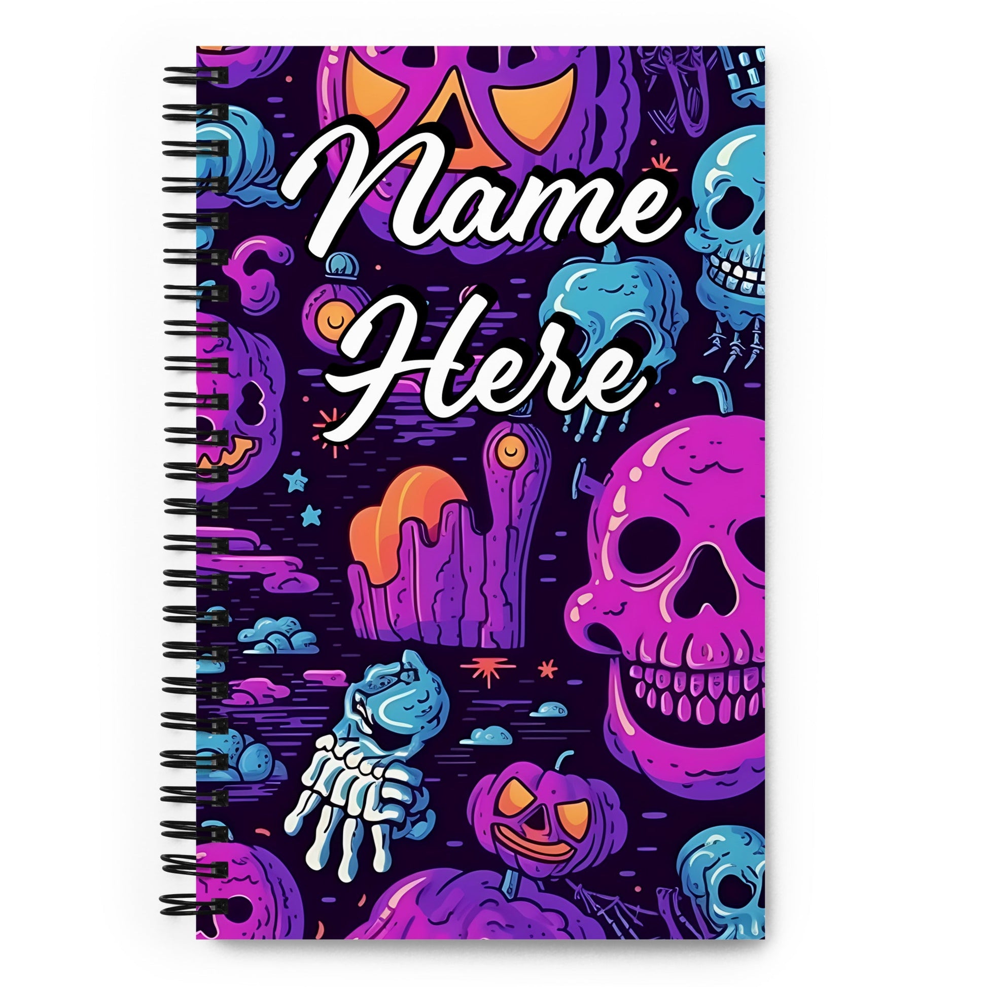 Custom Text, Name Spiral Notebook | Personalized Daybook Journal | Custom Notepad Text Journal | Customized Covered Book | Custom Diary