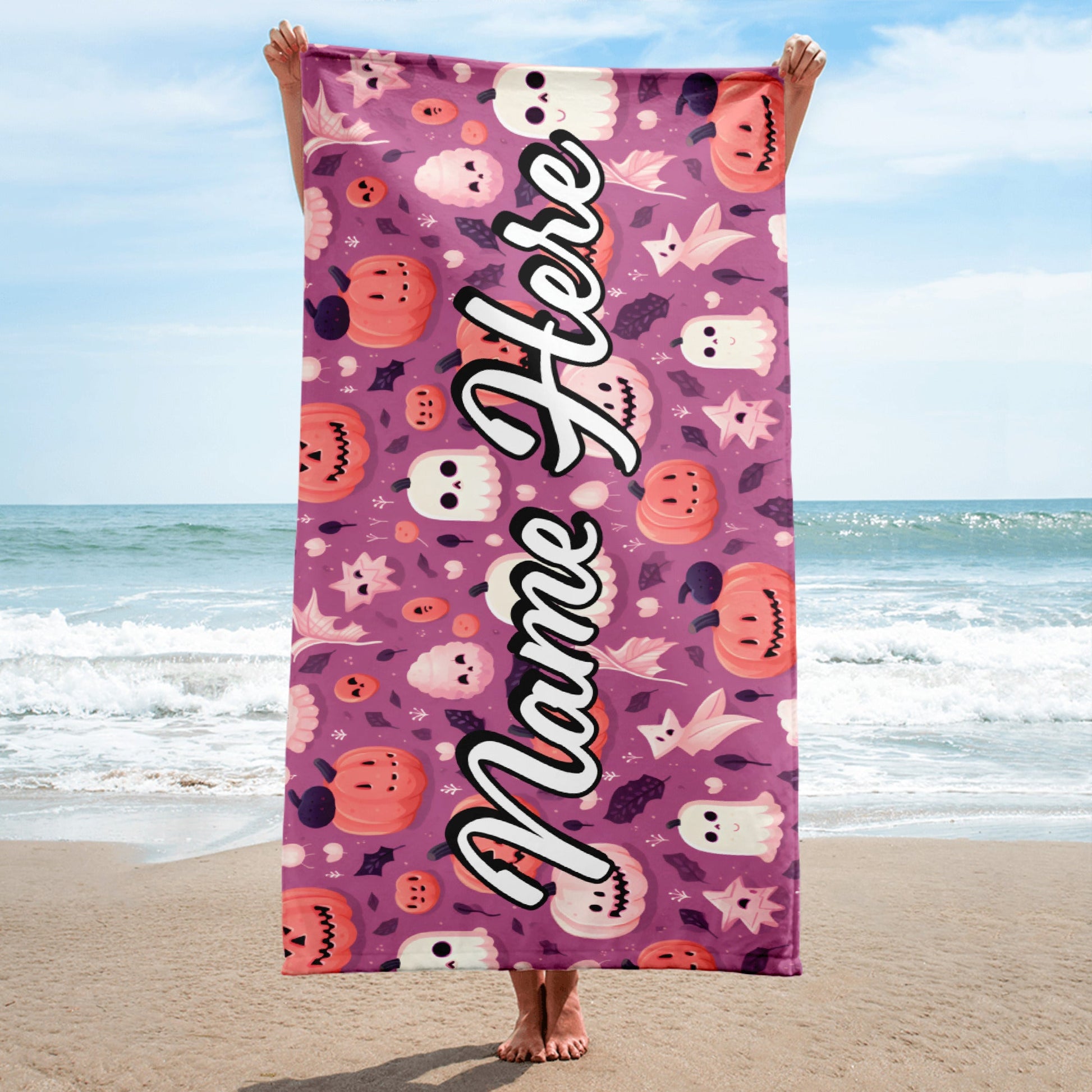 Personalized Beach Towel | Customized Bats Retro Style Beach Towel | Bachelorette Bridesmaid Towel | Personalized Gifts