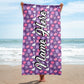 Personalized Beach Towel | Customized Bats Retro Style Beach Towel | Bachelorette Bridesmaid Towel | Personalized Gifts