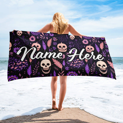 Personalized Beach Towel | Customized Bats Retro Style Beach Towel | Bachelorette Bridesmaid Towel | Personalized Gifts