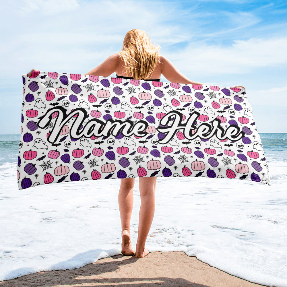 Personalized Beach Towel | Customized Bats Retro Style Beach Towel | Bachelorette Bridesmaid Towel | Personalized Gifts