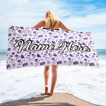 Personalized Beach Towel | Customized Bats Retro Style Beach Towel | Bachelorette Bridesmaid Towel | Personalized Gifts