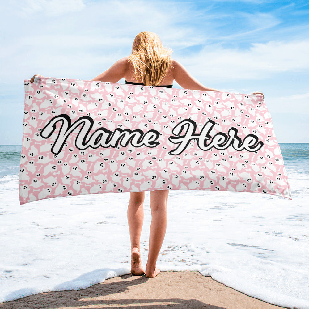 Personalized Beach Towel | Customized Bats Retro Style Beach Towel | Bachelorette Bridesmaid Towel | Personalized Gifts